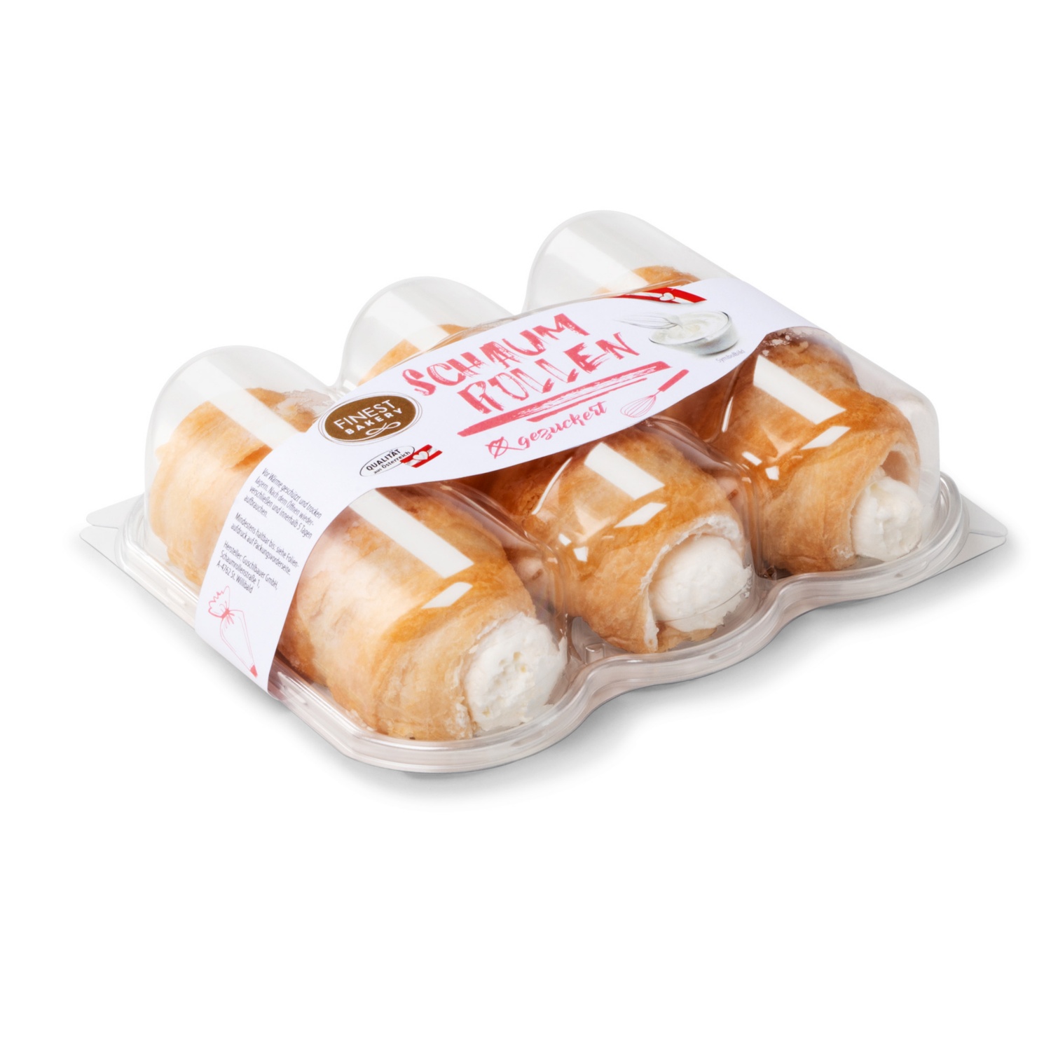 FINEST BAKERY Schaumrollen, Gezuckert