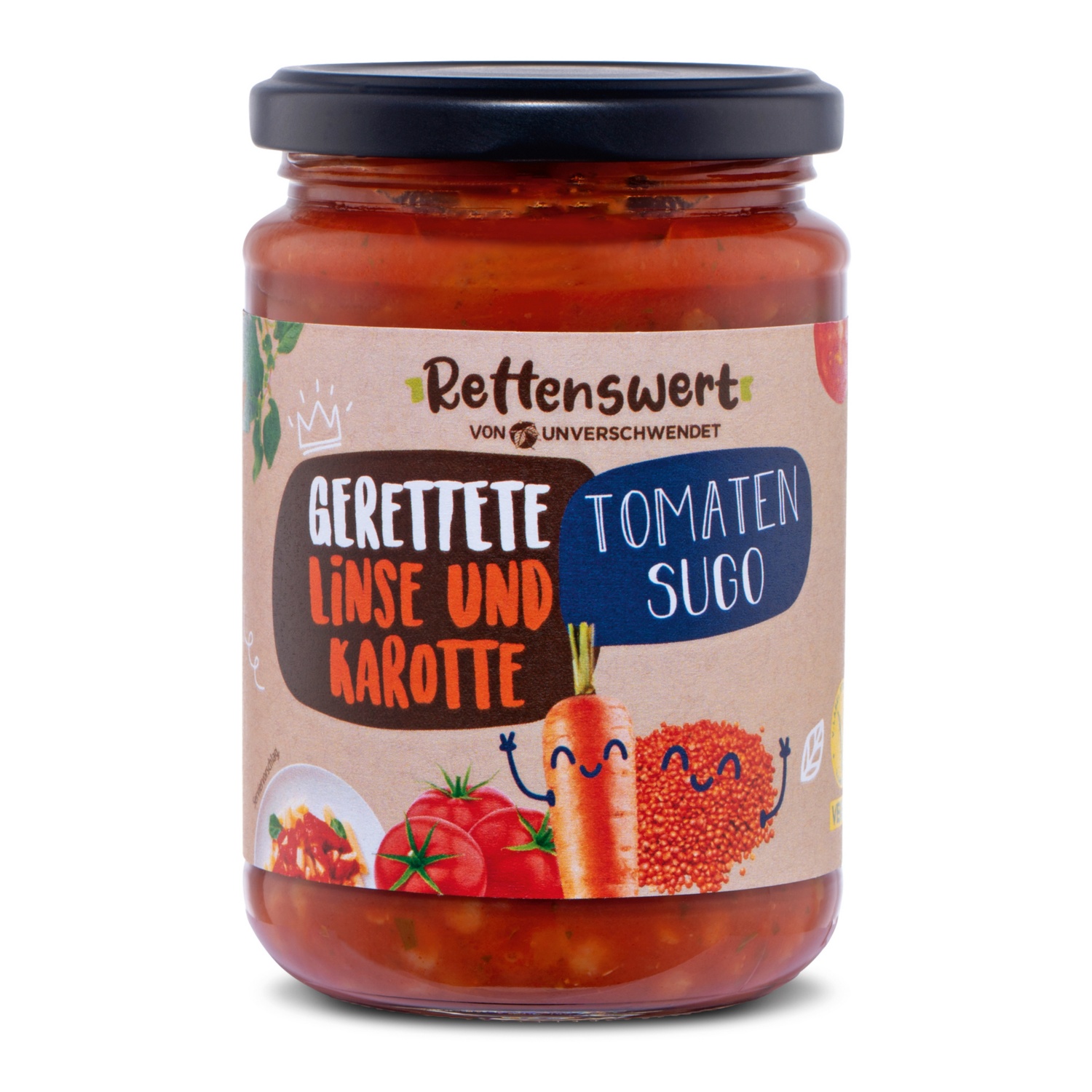 RETTENSWERT Sugo, Karotte-Tomate-Linsen