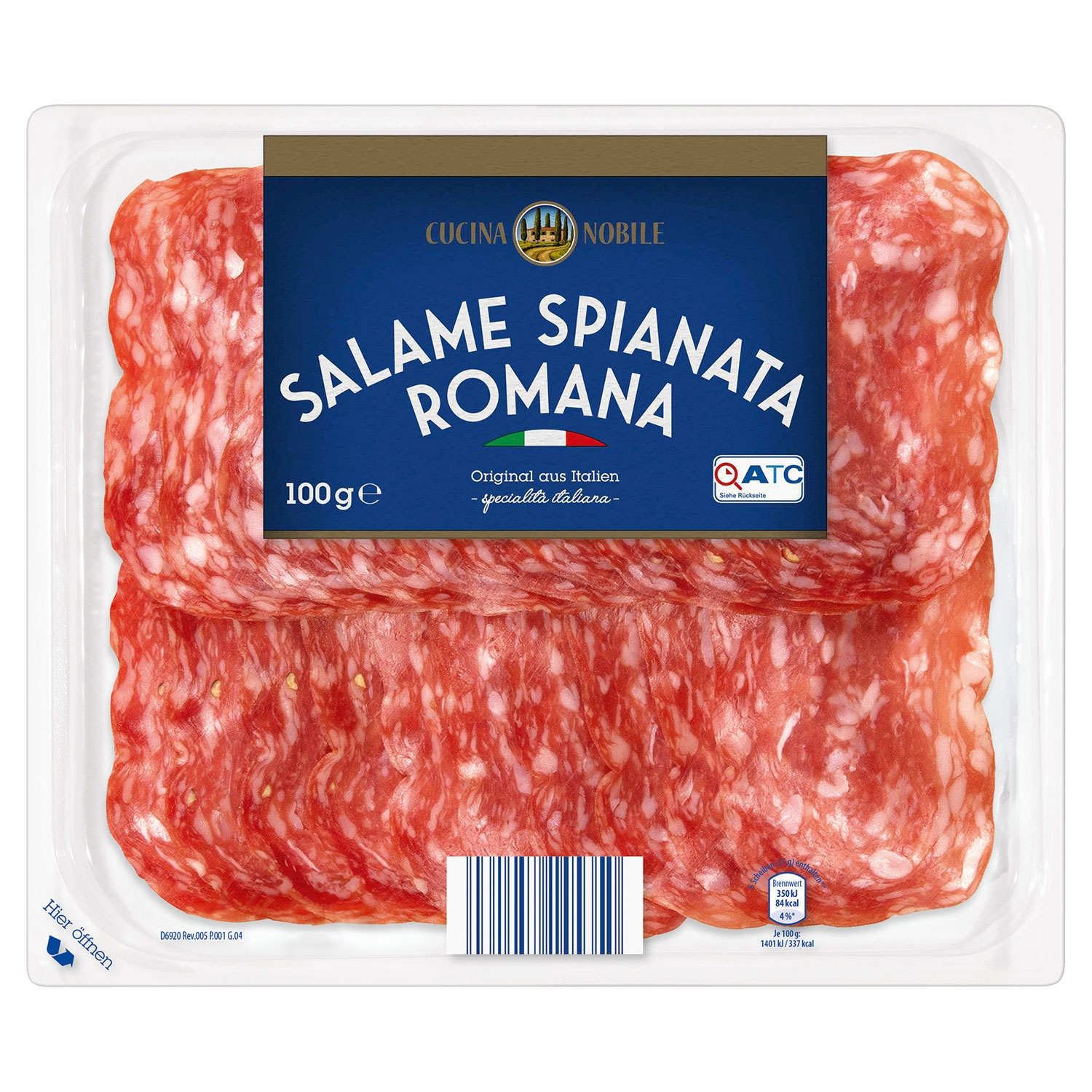 CUCINA NOBILE Original italienische Salami 100 g