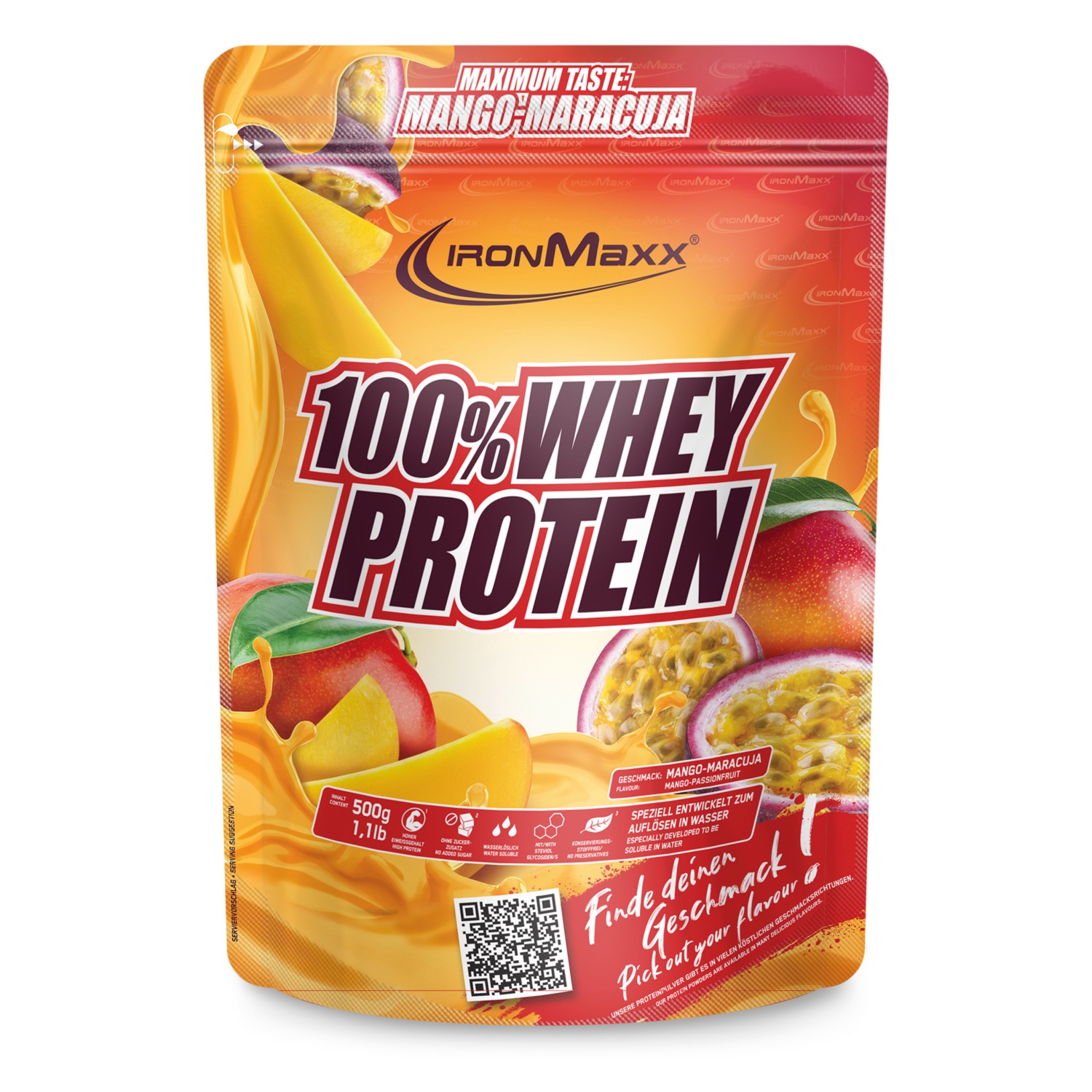 IRONMAXX Whey Protein, Mango-Maracuja