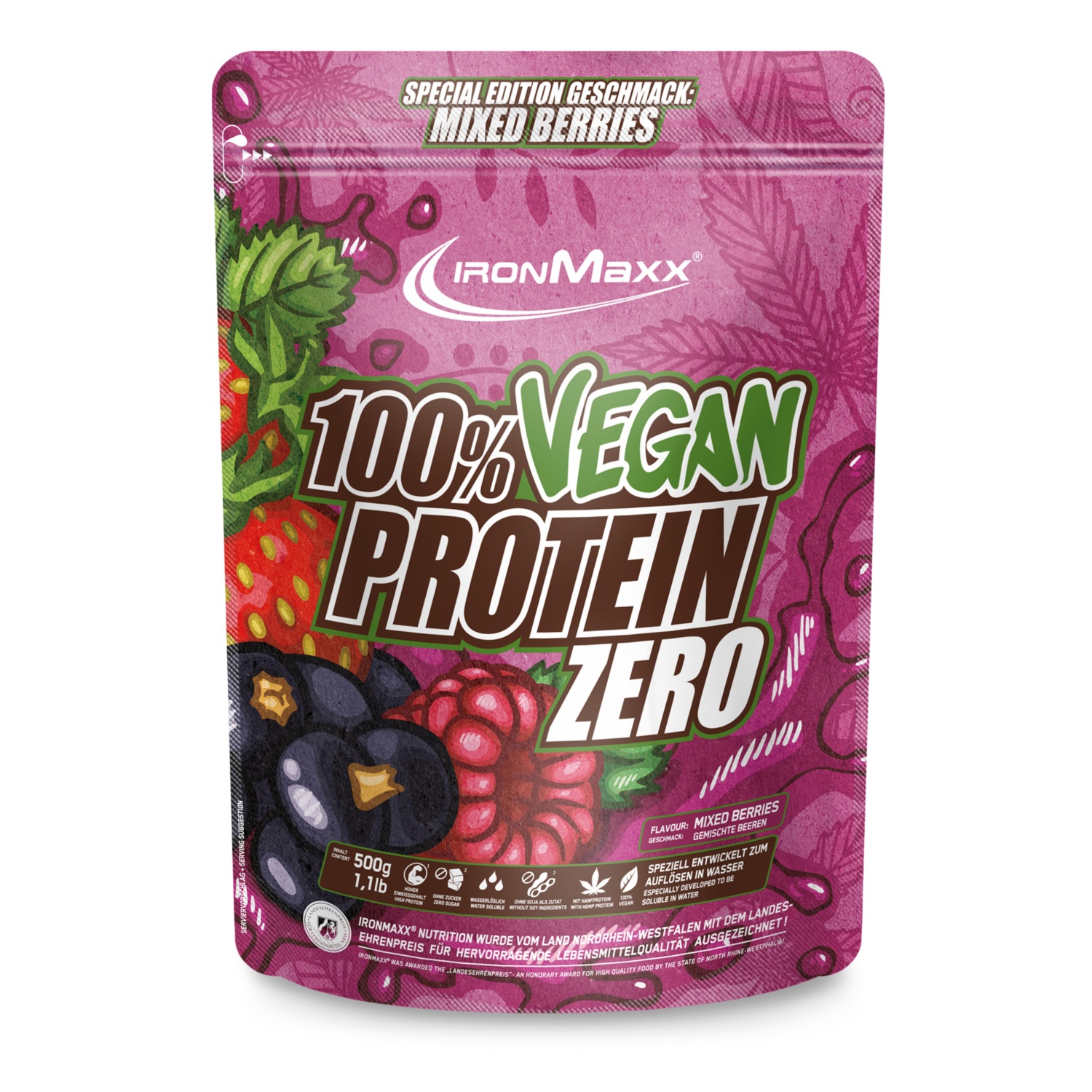 IRONMAXX Vegan Protein, Mixed Berries