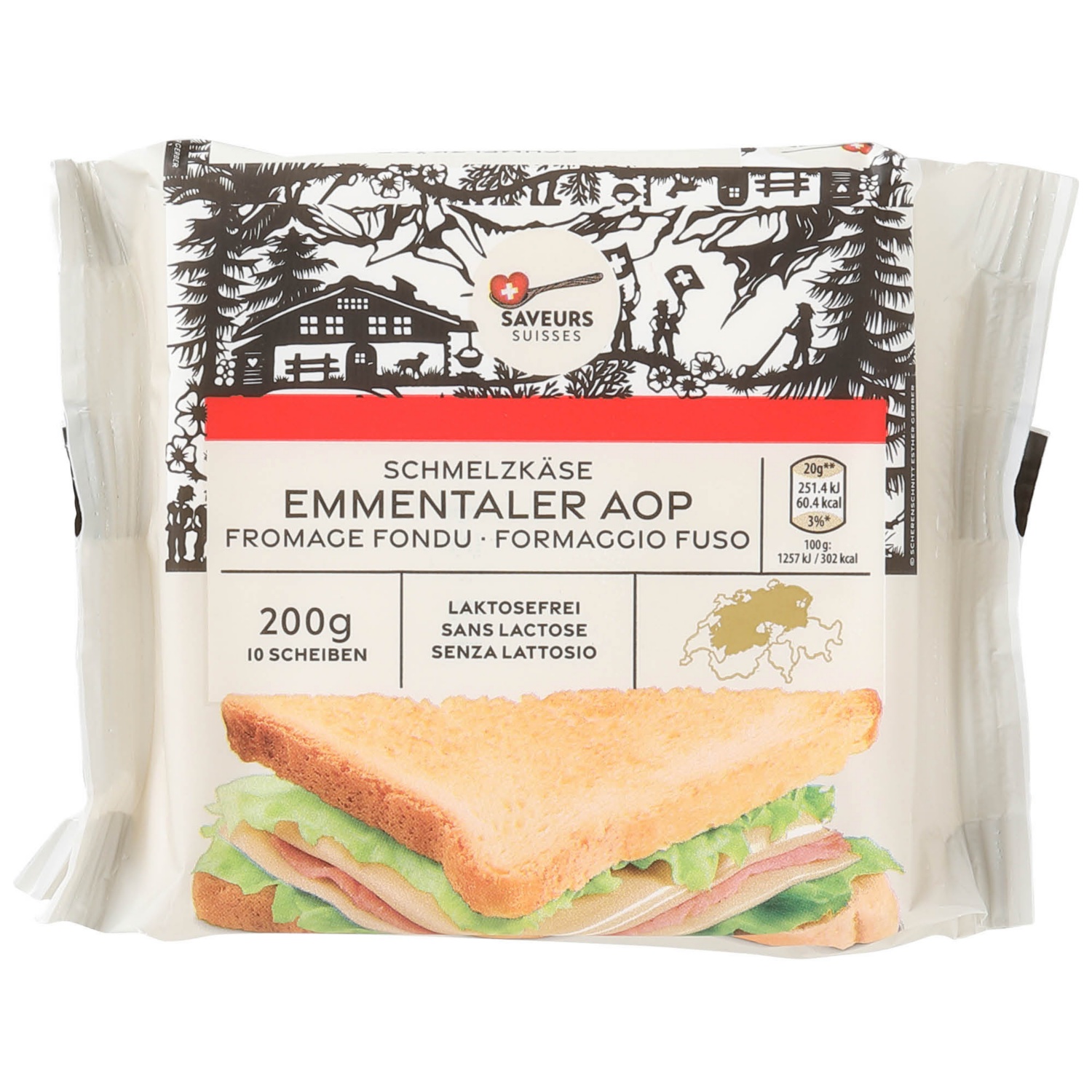 Saveurs Suisses Tranches De Fromage Fondu Emmentaler Aop Aldi Suisse 