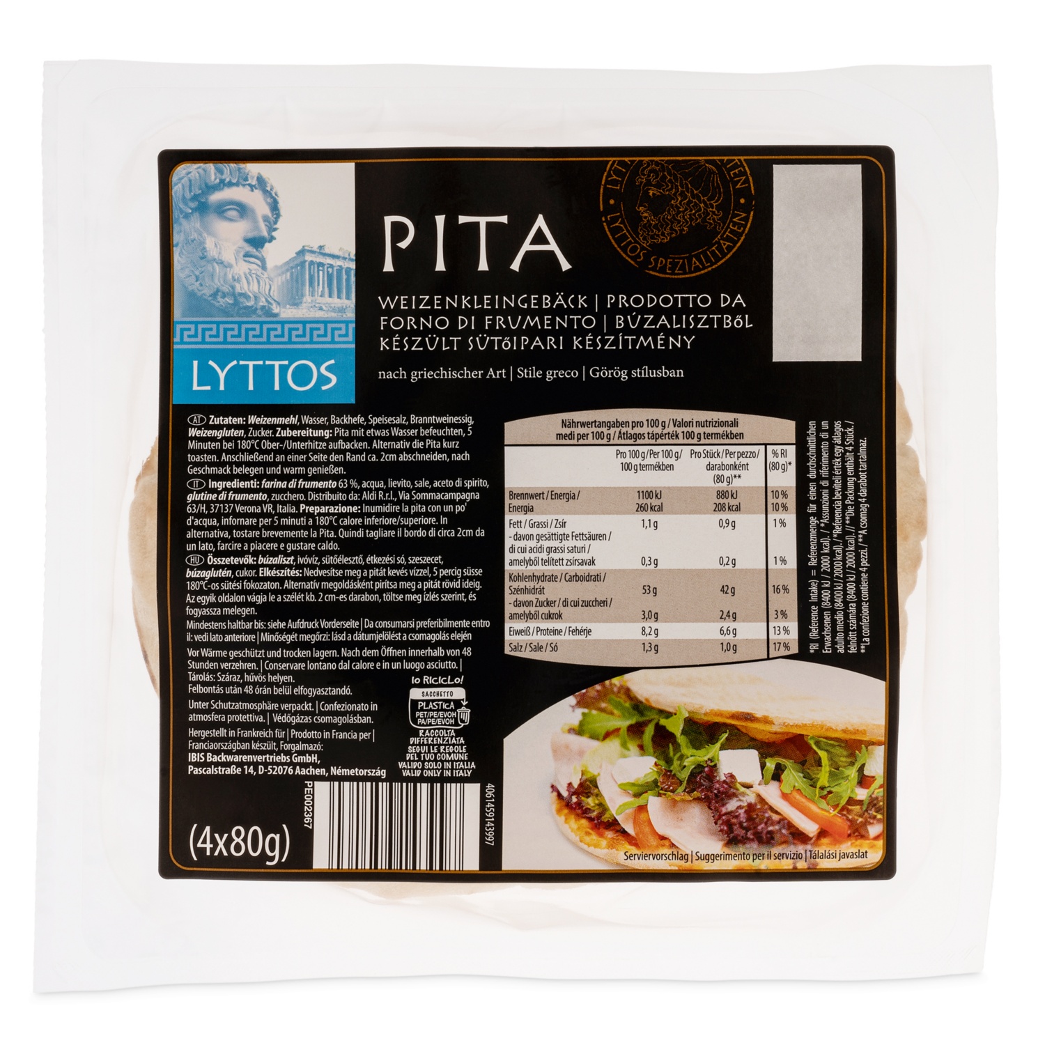 LYTTOS Pitabrot