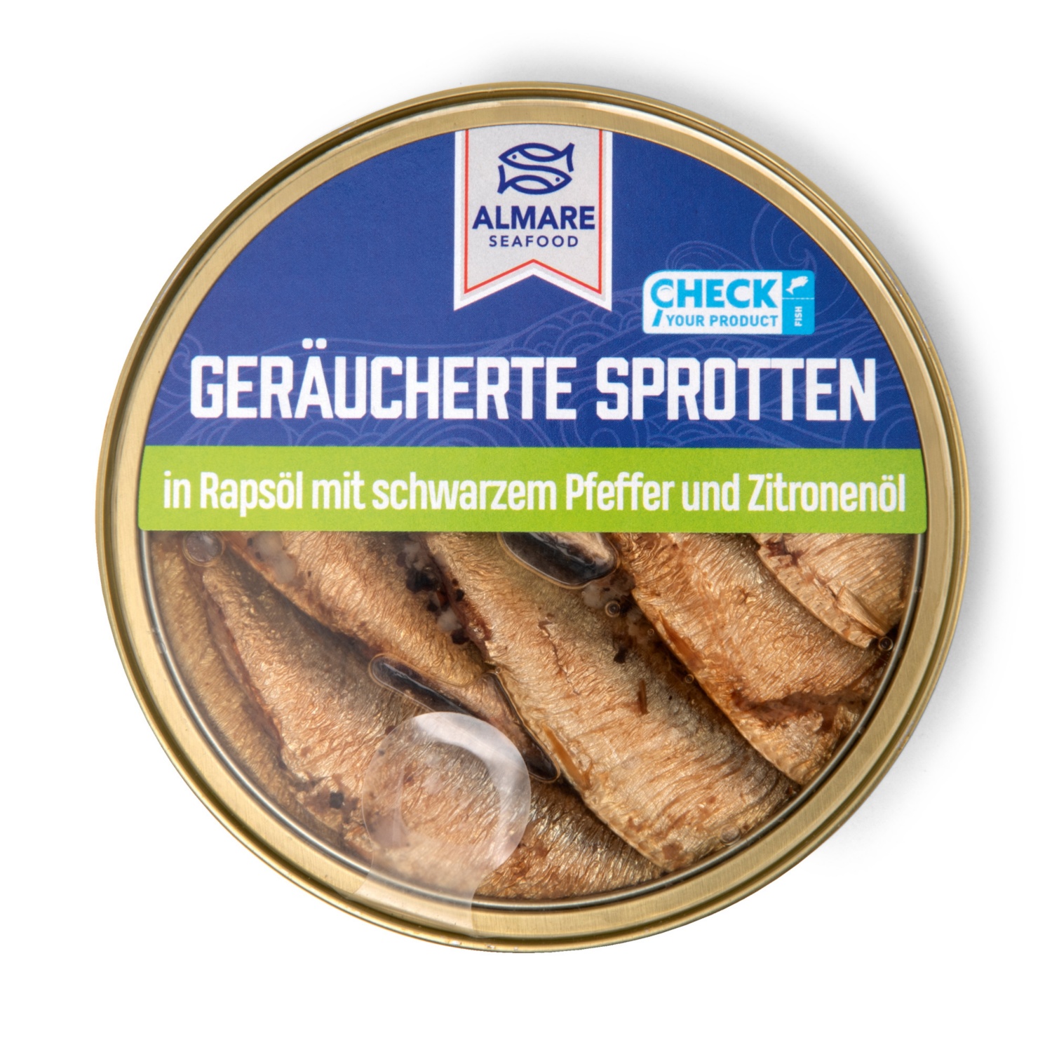 ALMARE SEAFOOD Geräucherte Sprotten, Pfeffer und Zitrone