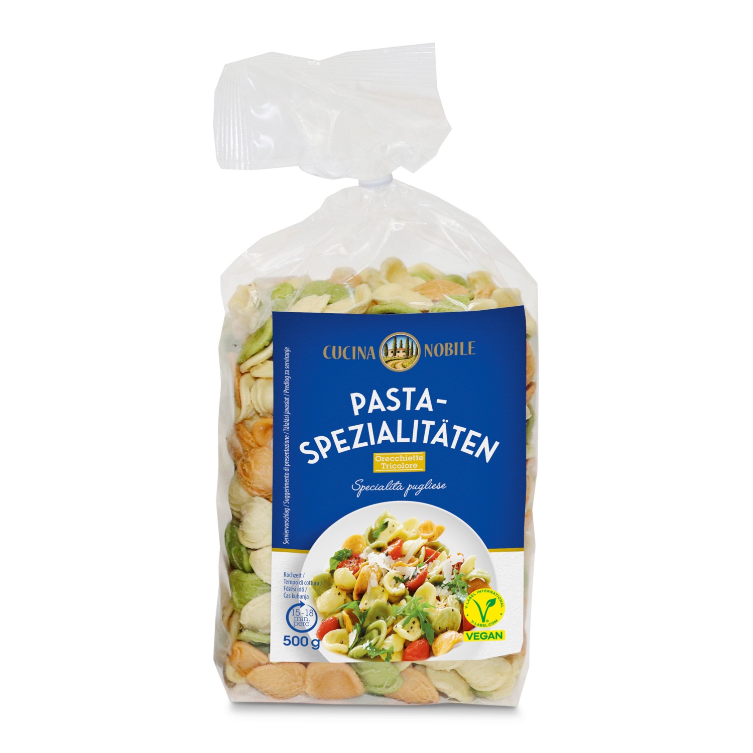 CUCINA NOBILE Teigwarenspezialität, Orecchiette Tricolore