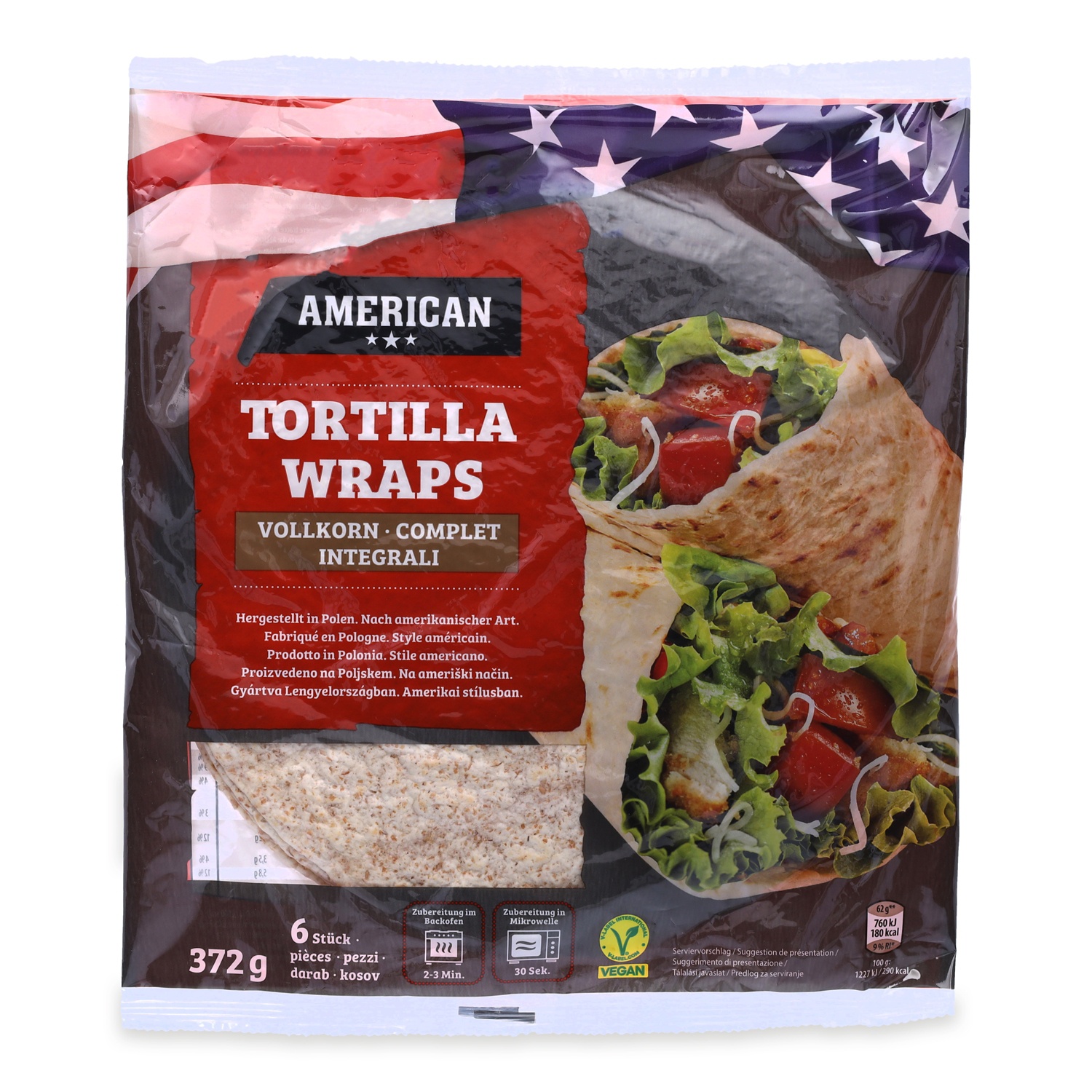 AMERICAN Tortilla Wraps, Vollkorn HOFER