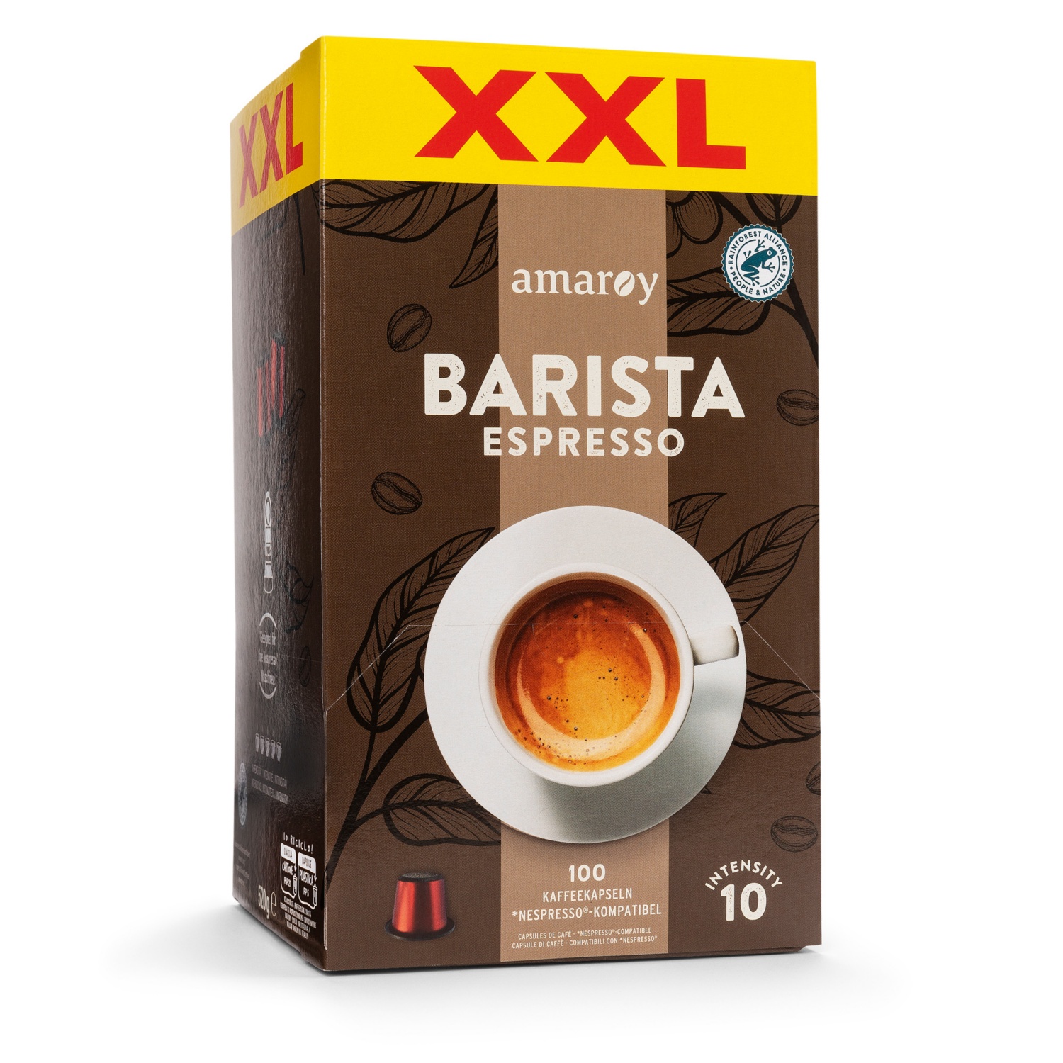 AMAROY XXL Nespresso kompatible Kaffeekapseln, Espresso