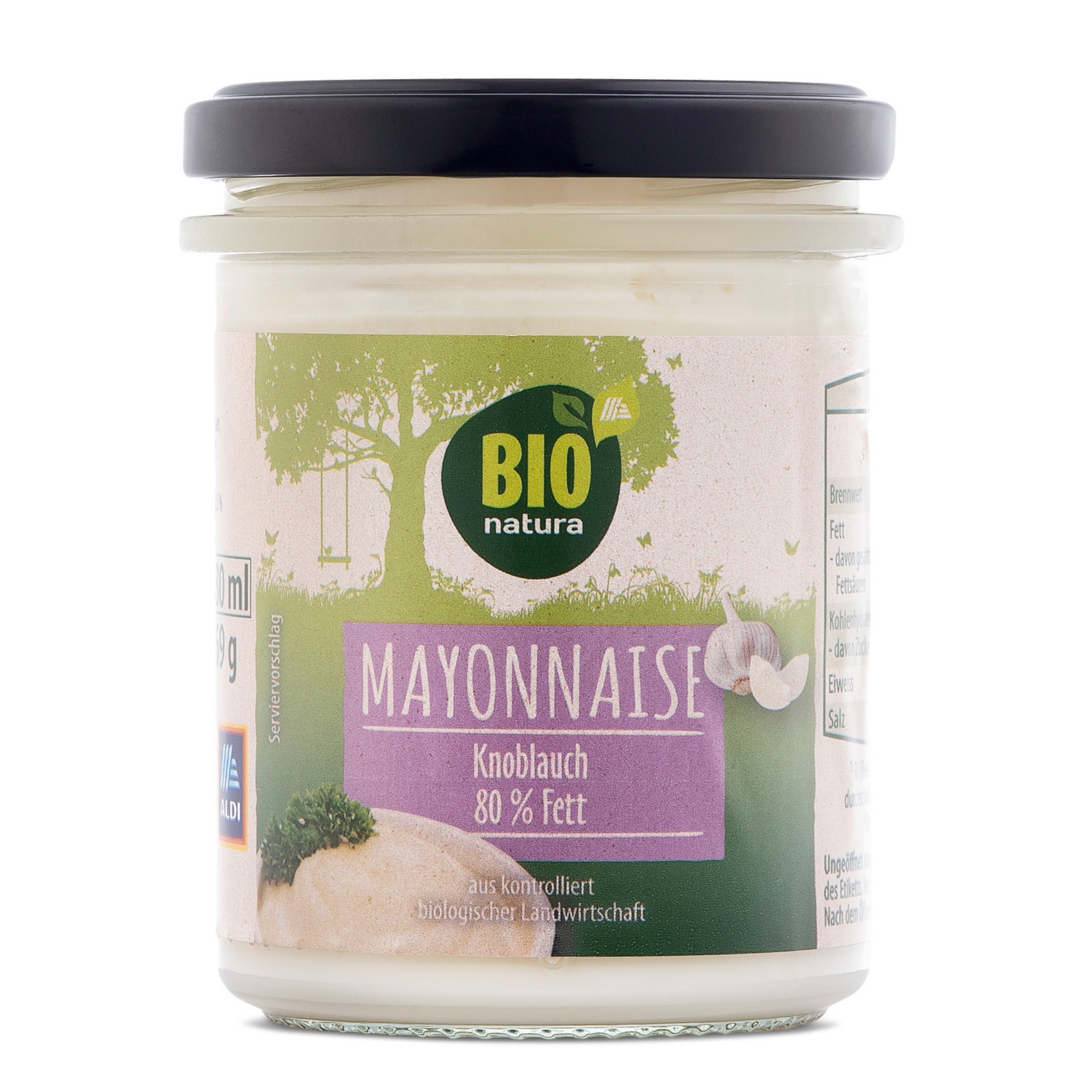 BIO NATURA BIO-Mayonnaise 80%, Knoblauch