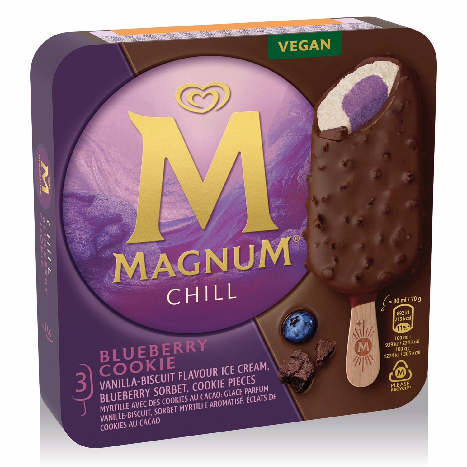 MAGNUM Chill vegán jégkrém, 3 darab | ALDI