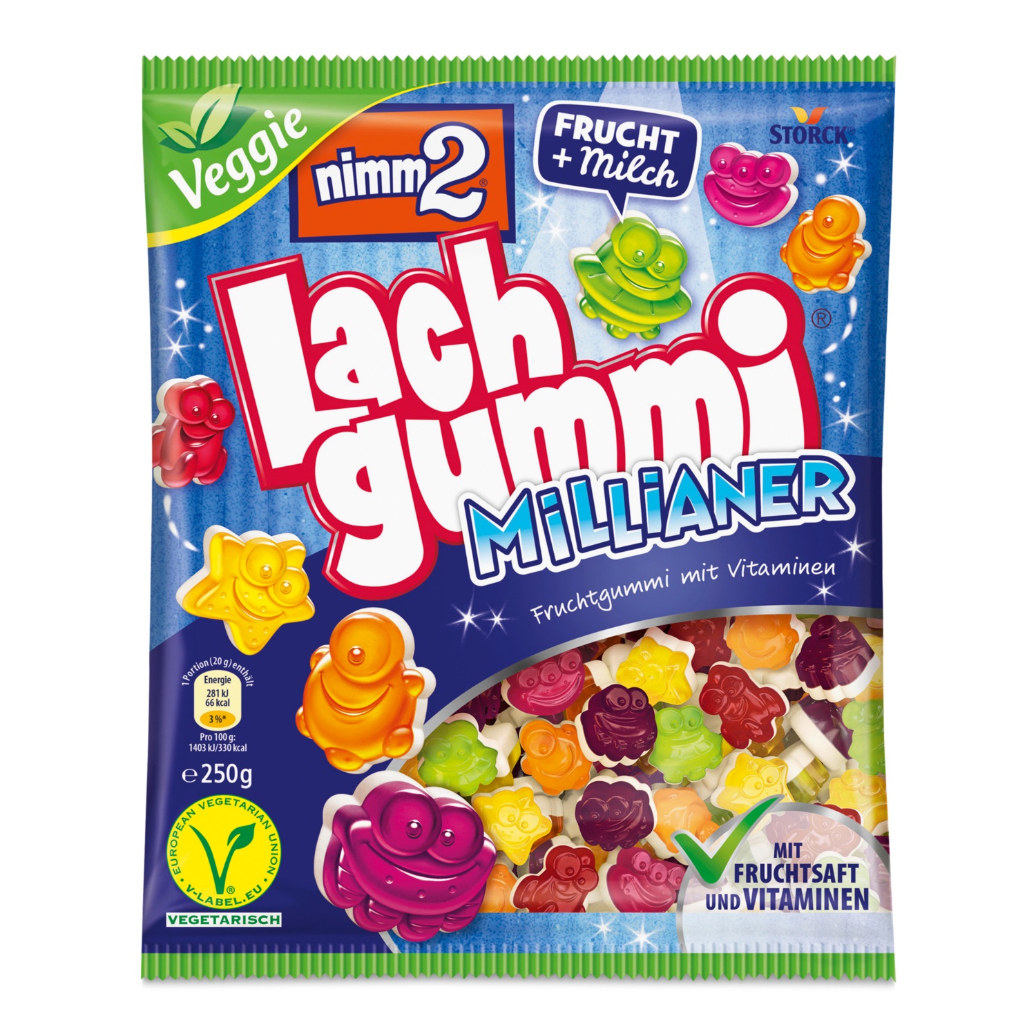 NIMM 2, Nimm 2 Lachgummi Veggie, Milianer