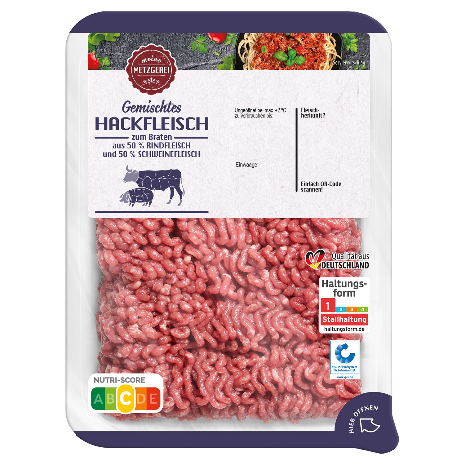 MEINE METZGEREI Hackfleisch gemischt 500 g | ALDI SÜD