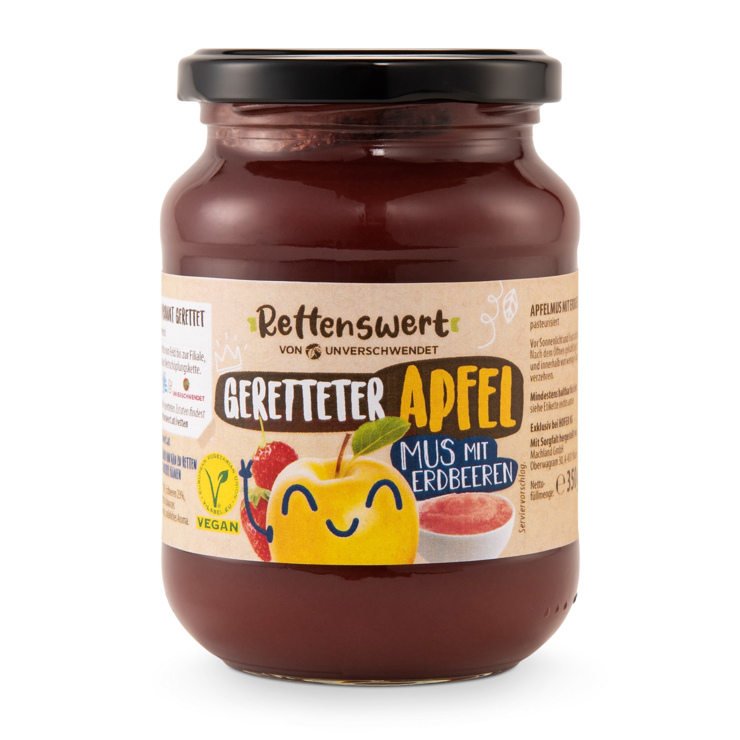 RETTENSWERT Apfelmus mit Erdbeer