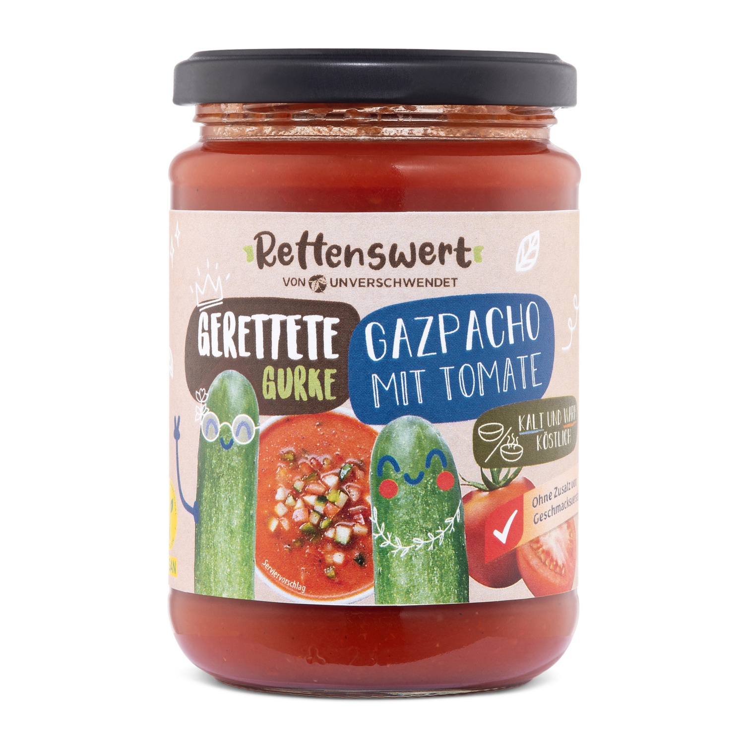 RETTENSWERT Suppe im Glas, Tomate-Gurke