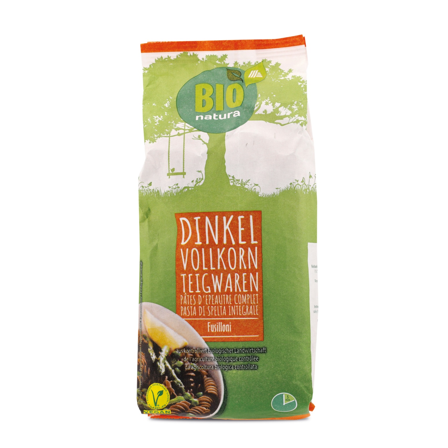 BIO NATURA BIO-Vollkorn-Dinkel-Eierteigwaren, Fusilloni