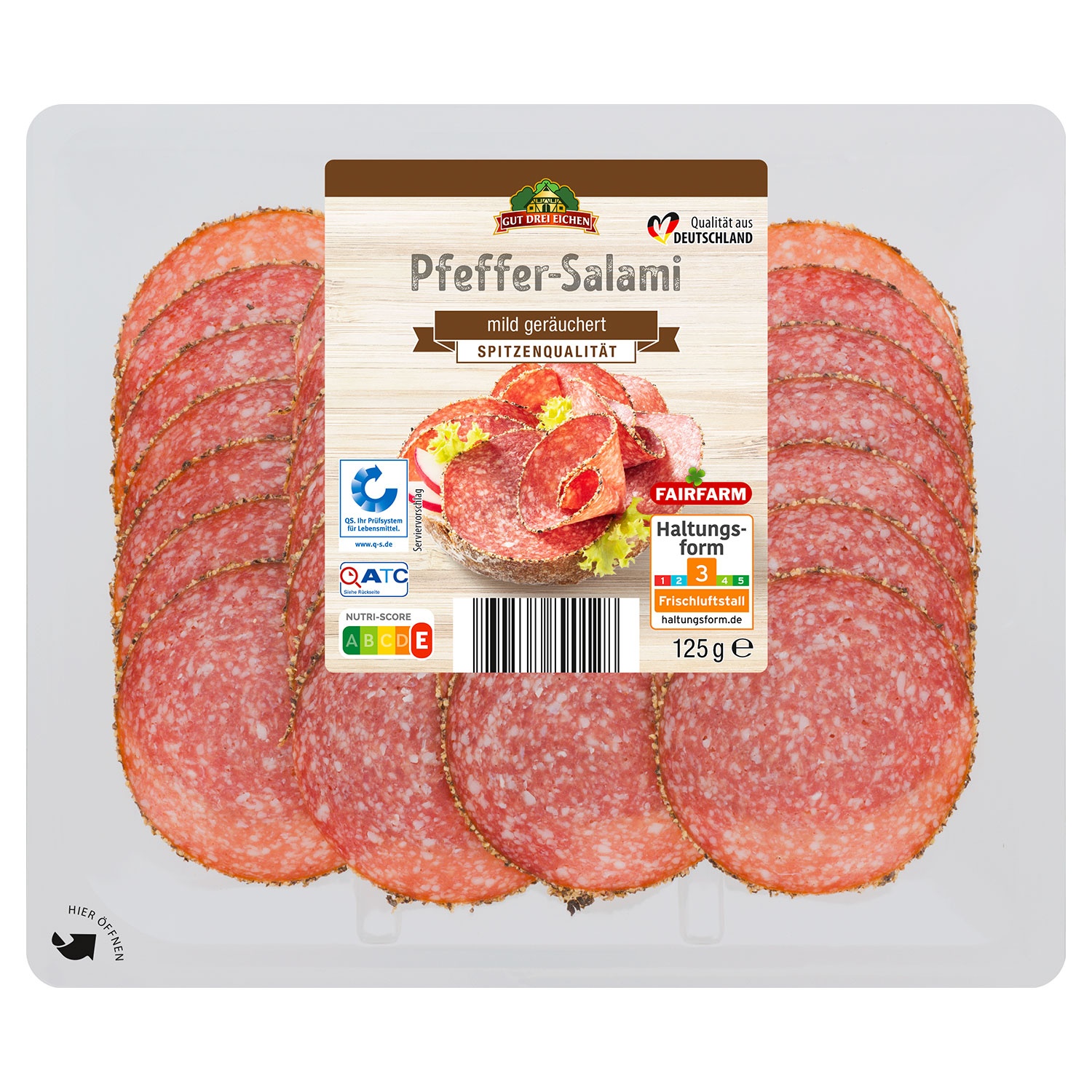 GUT DREI EICHEN Salami Aufschnittplatte 125 g ALDI SÜD