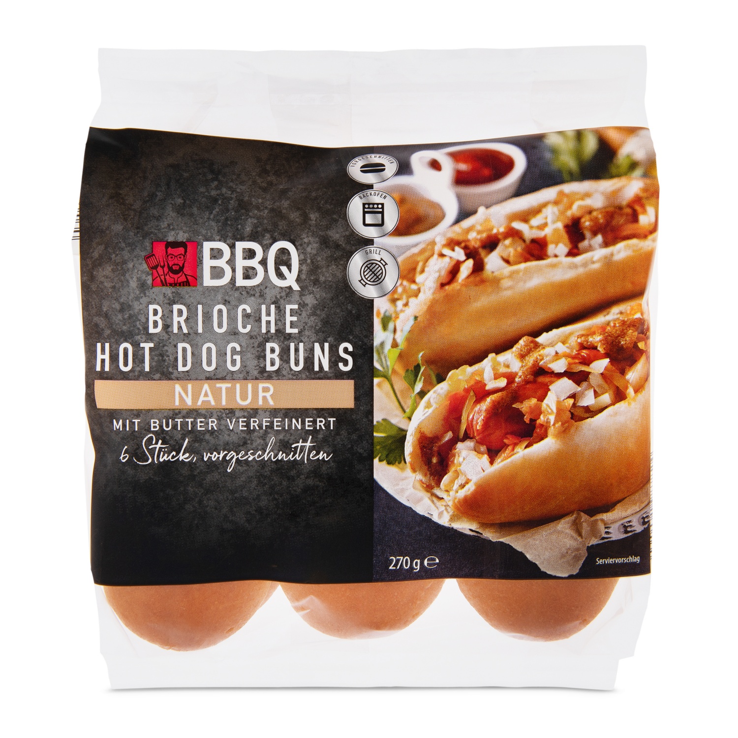 BBQ Brioche Hot Dog Roll
