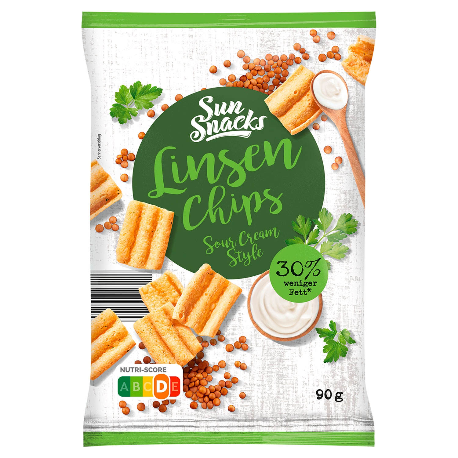 SUN SNACKS Linsen-Chips 90 g