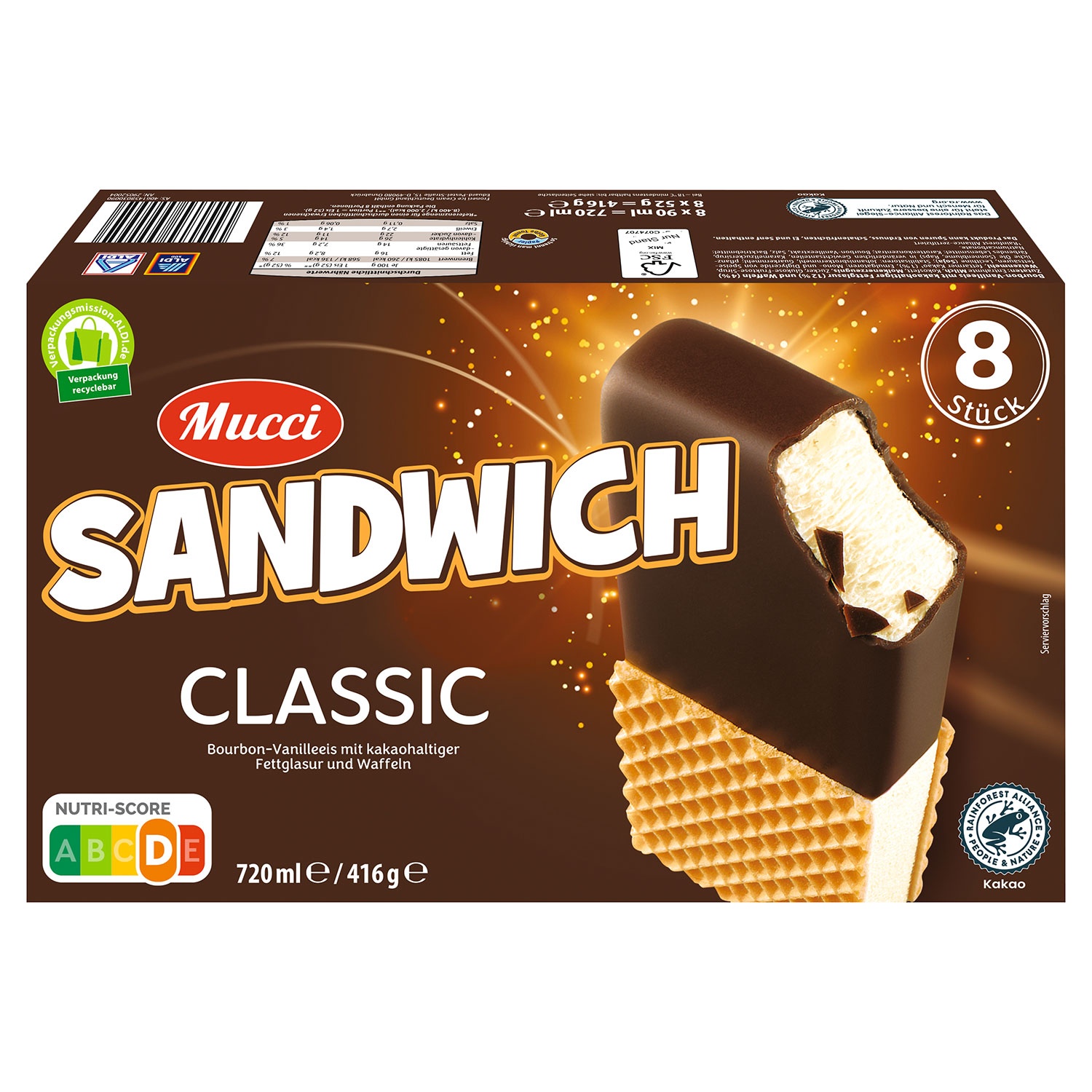 MUCCI Eis-Sandwich 720 ml