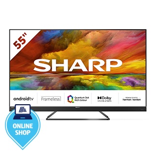 SHARP 4K Ultra HD QLED Google Smart-TV 55“ (139 cm) GP6260E