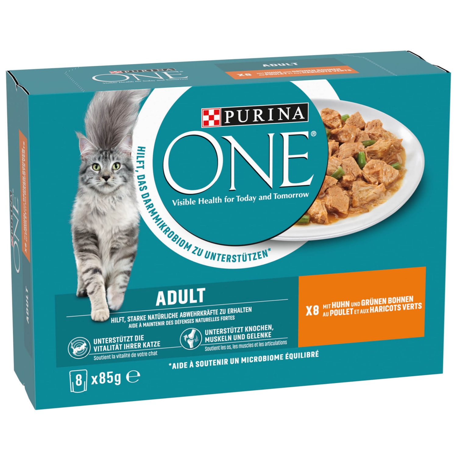 PURINA ONE Katzenfutter 8x85 g, Huhn ALDI SUISSE