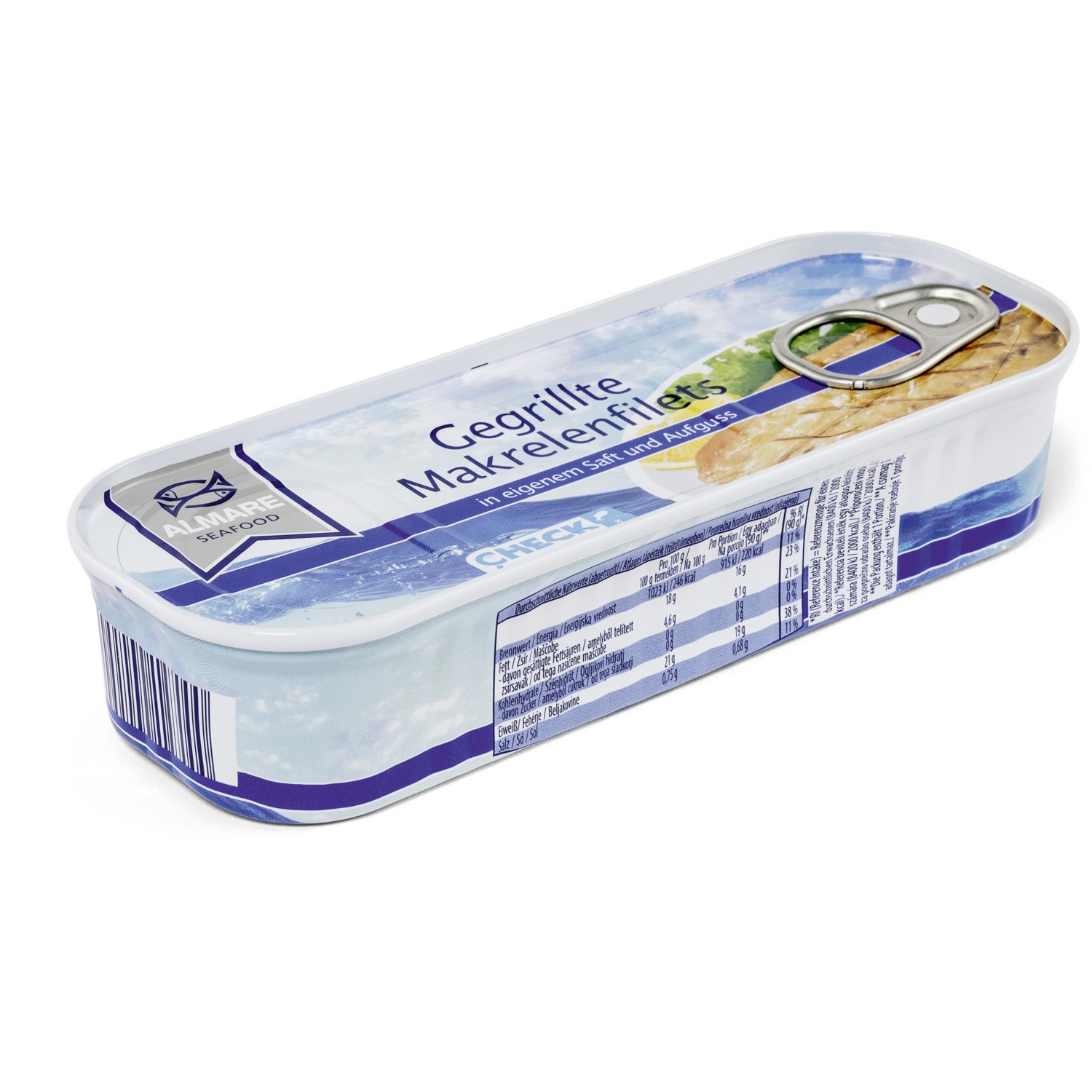 ALMARE SEAFOOD Gegrillte Makrelenfilets, Aufguss
