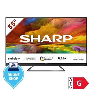 SHARP 4K Ultra HD QLED Google Smart-TV 55“ (139 cm) GP6260E