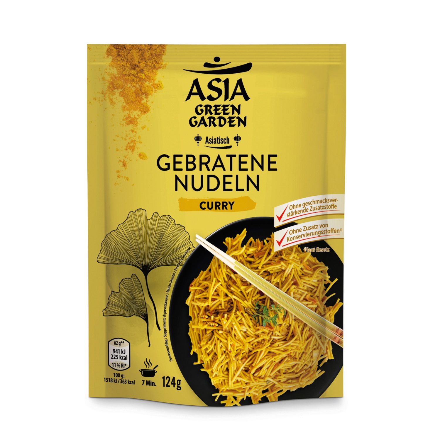 ASIA GREEN GARDEN Asia Fertiggerichte, gebratene Nudeln Curry