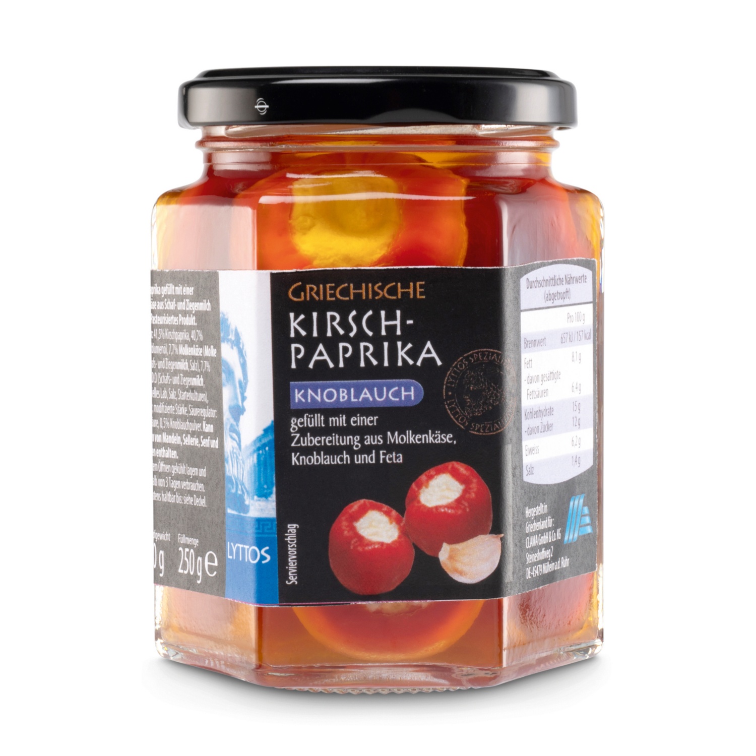 LYTTOS Griechische Kirschpaprika gefüllt, Knoblauch