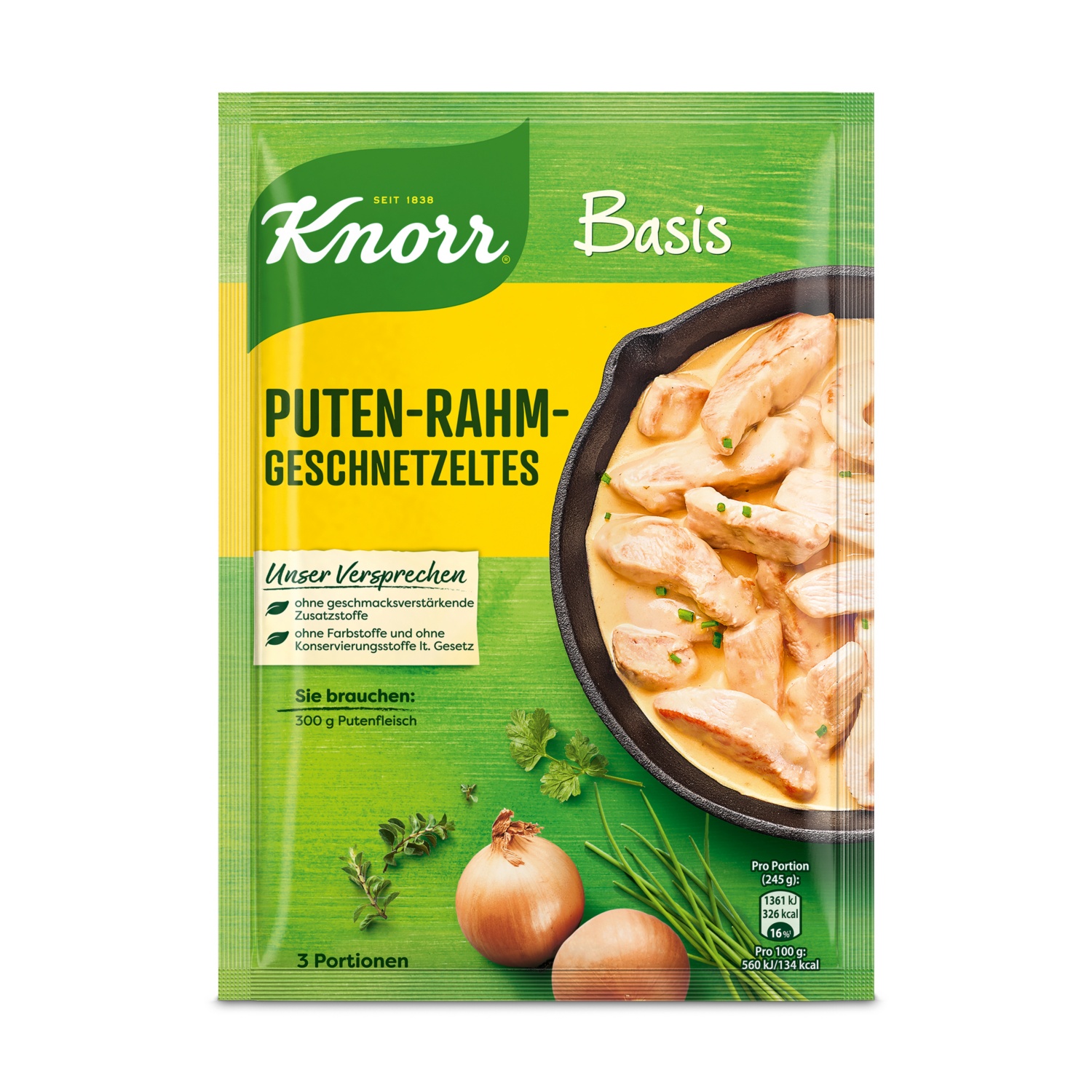 KNORR Basis, Puten-Rahm-Geschnetzeltes