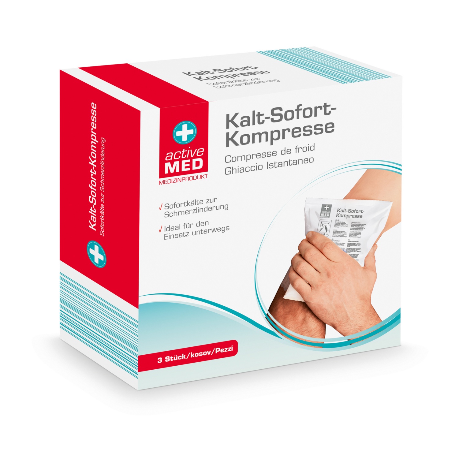 ACTIVE MED Kalt-Sofort-Kompressen 3Stk.