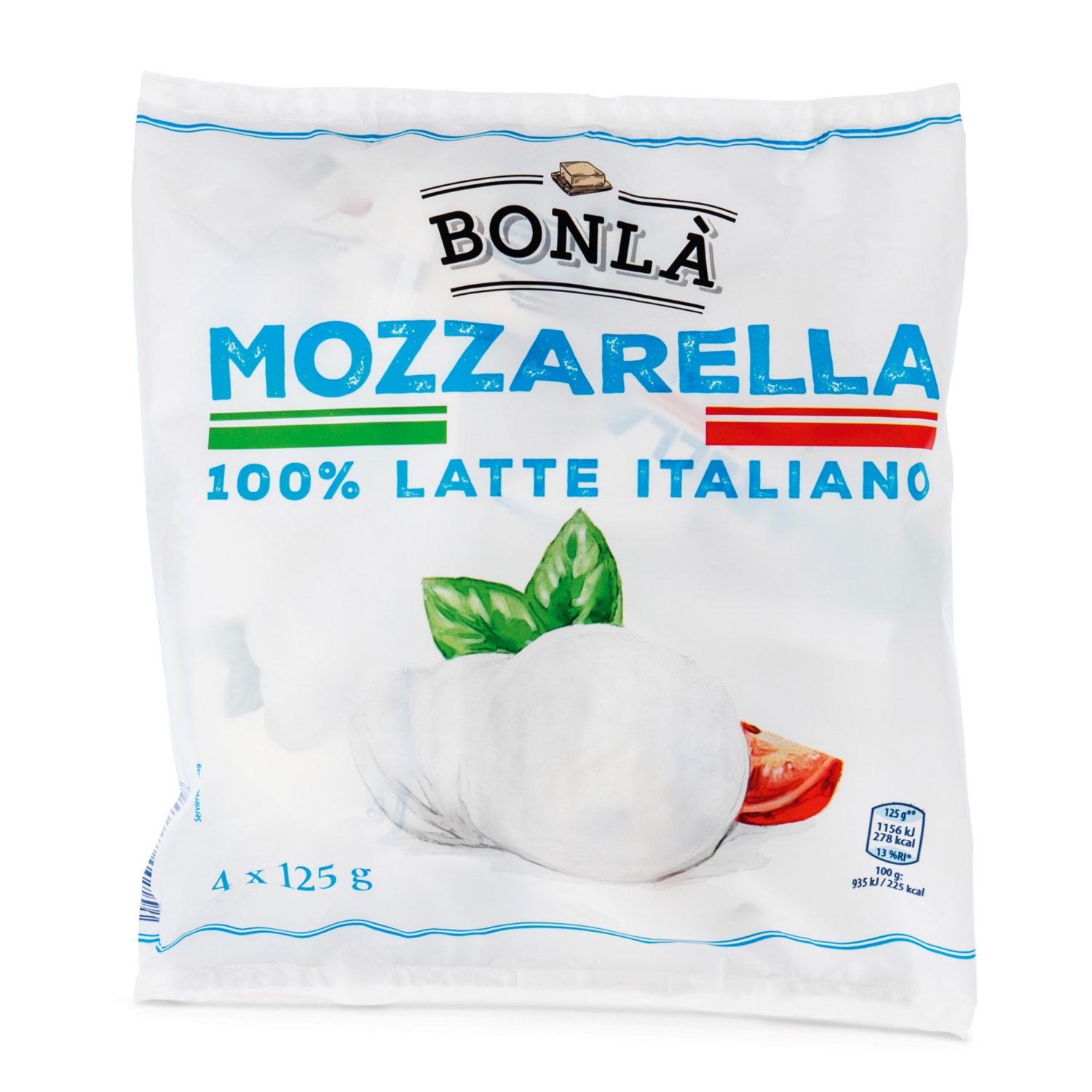 BONLÀ FORMAGGI Mozzarella, 4 x 125 g