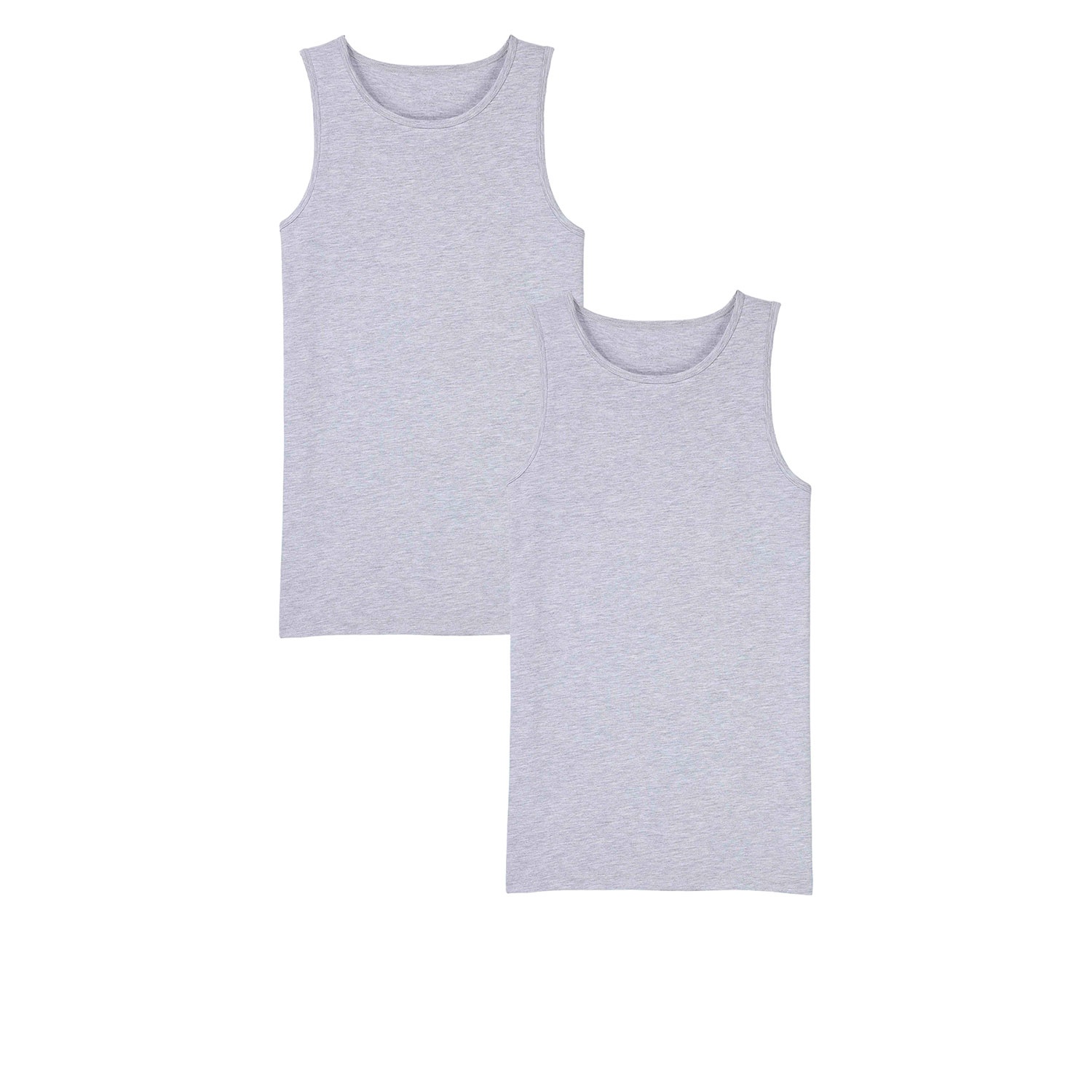 UP2FASHION BASICS, H Modal Unterhemden 2er, Grau, L ALDI SÜD