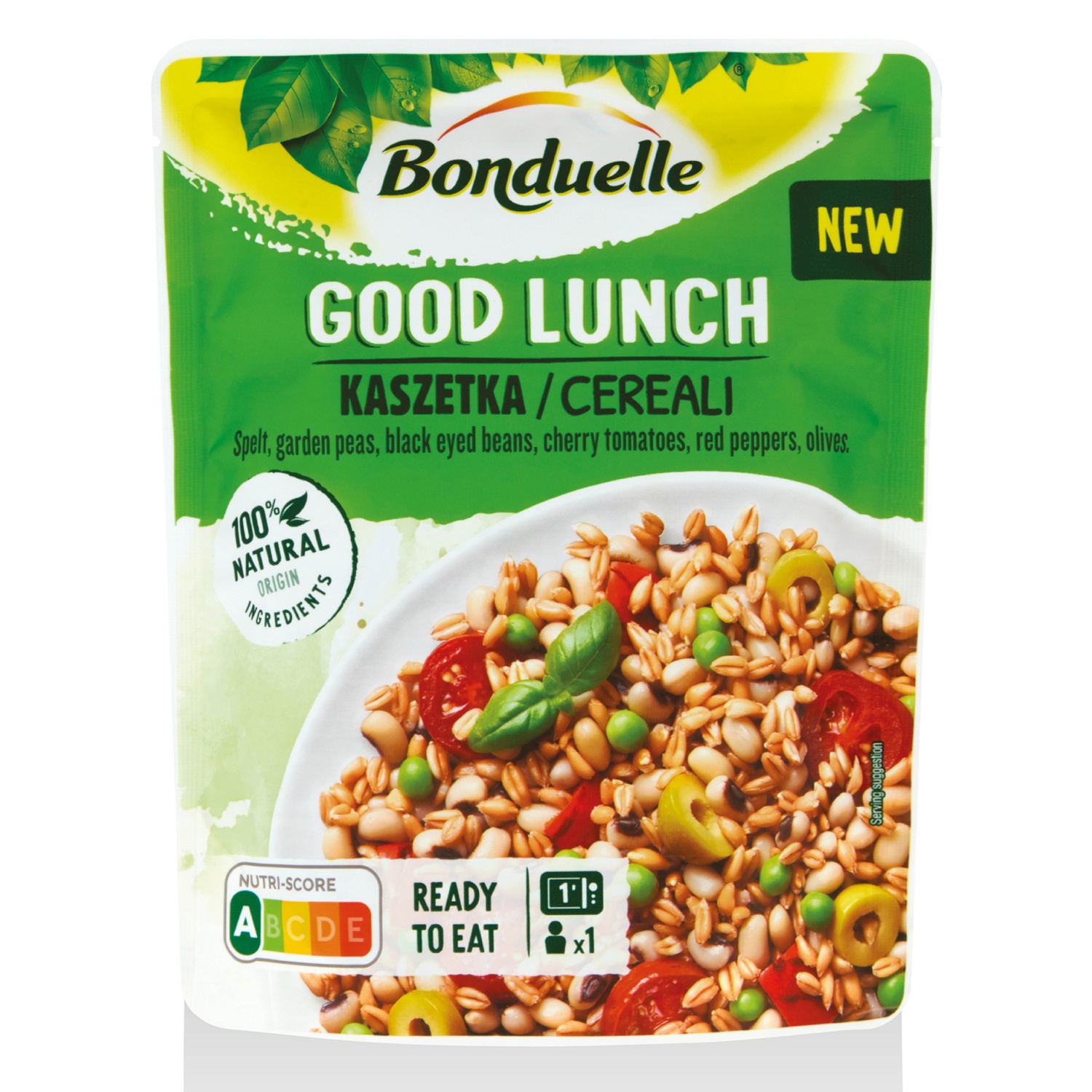 BONDUELLE Good Lunch, tönkölybúza és borsó, 250 g