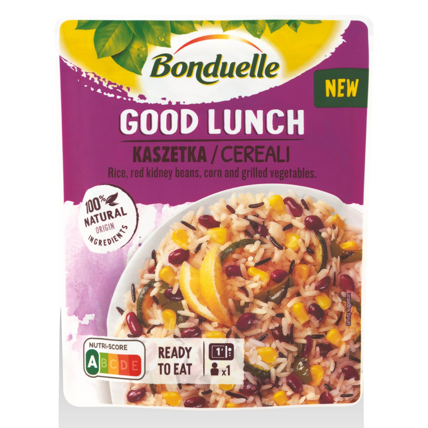 BONDUELLE Good Lunch, rizs és vörösbab, 250 g