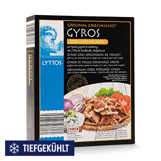 Gyros mit Pita Brot, Hähnchen