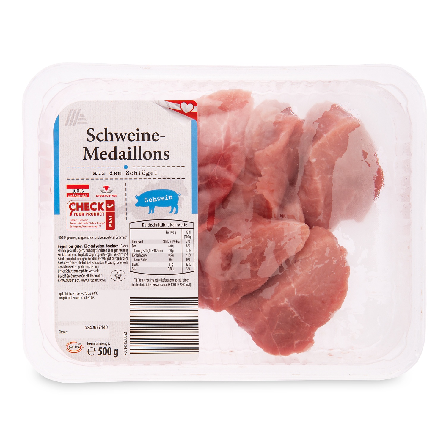 GENUSS 100% AUS ÖSTERREICH Schweine-Medaillons