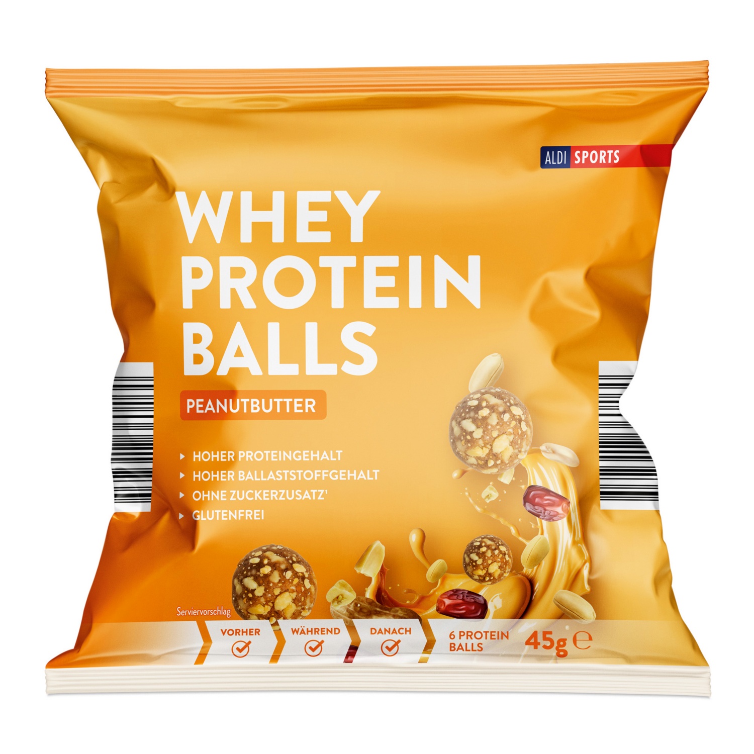 ALDI SPORTS Whey Protein Balls, Peanut Butter | HOFER