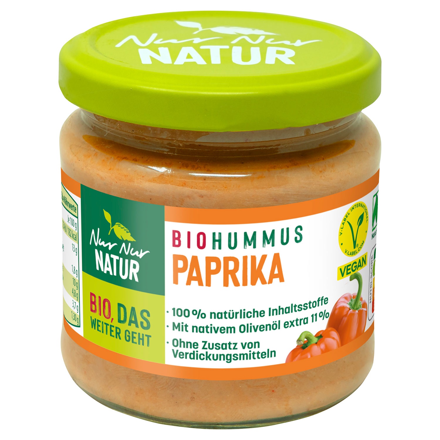 NUR NUR NATUR Bio-Hummus 180 g, Paprika