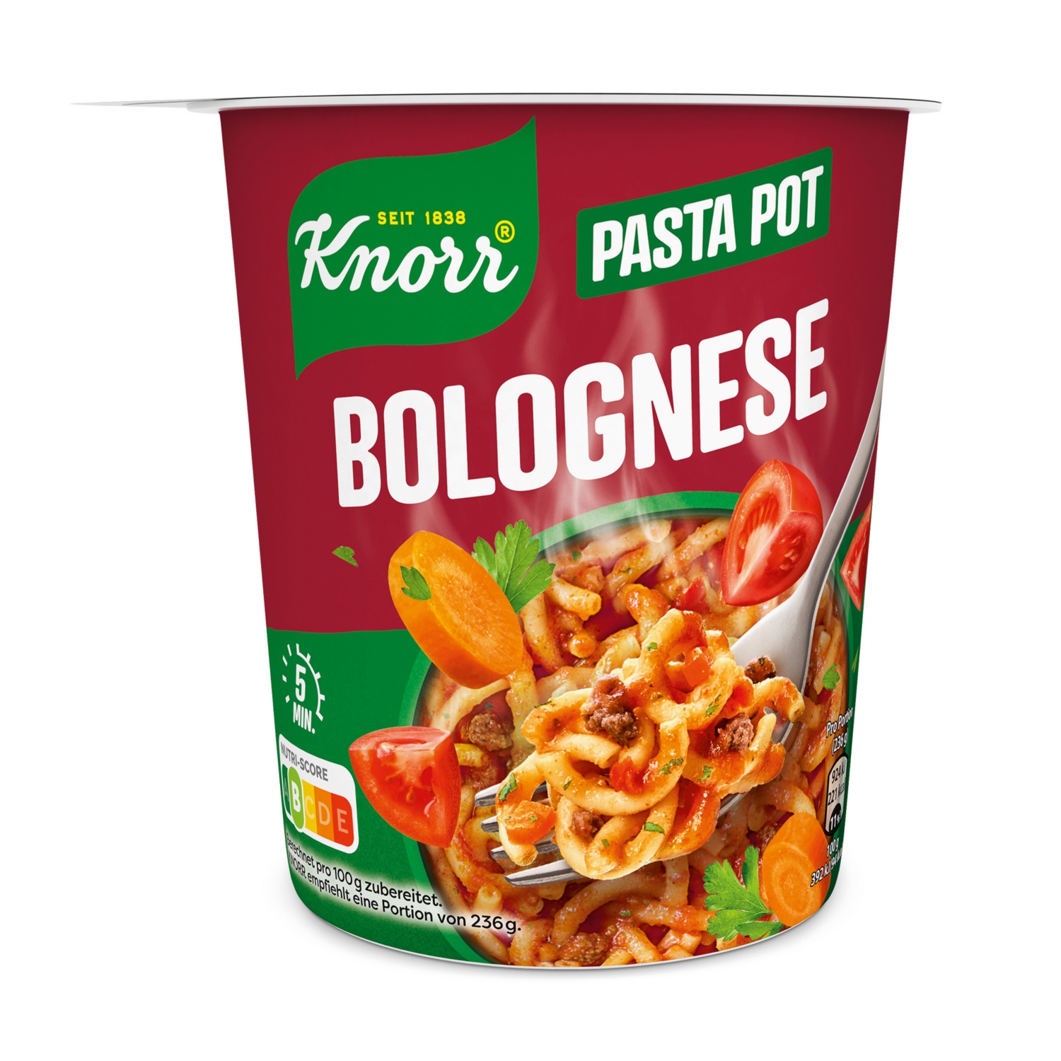 KNORR Pasta Snackbecher, Bolognese-Sauce