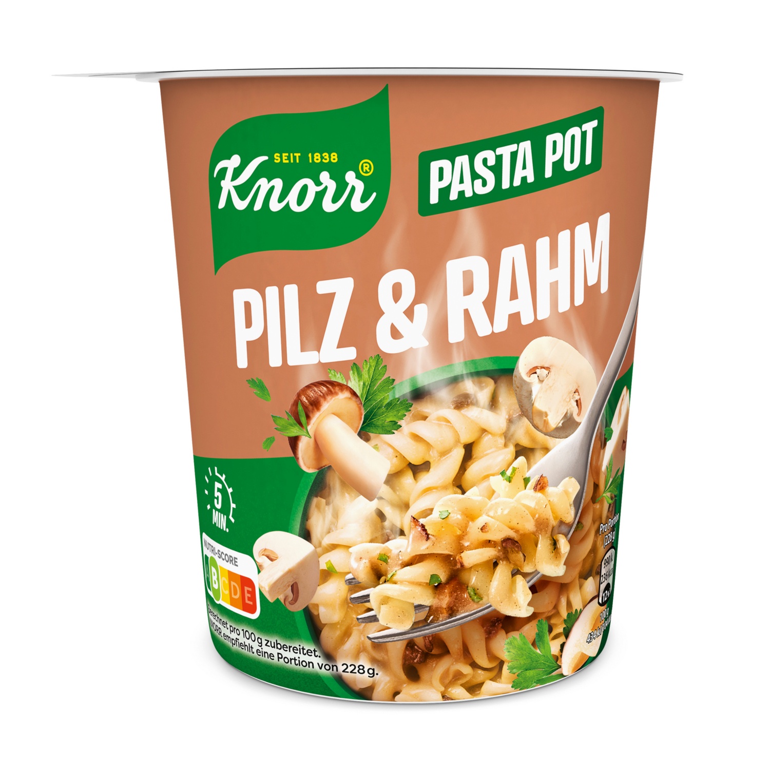 KNORR Pasta Snackbecher, Pilz-Rahm-Sauce