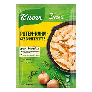 KNORR Basis, Puten-Rahm-Geschnetzeltes