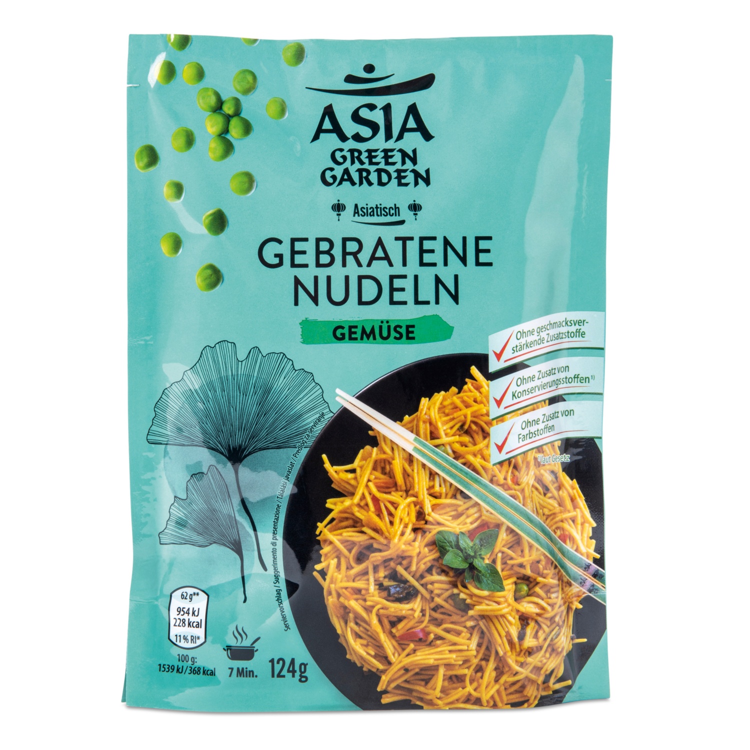 ASIA GREEN GARDEN Asia Fertiggerichte, gebratene Nudeln gemischt