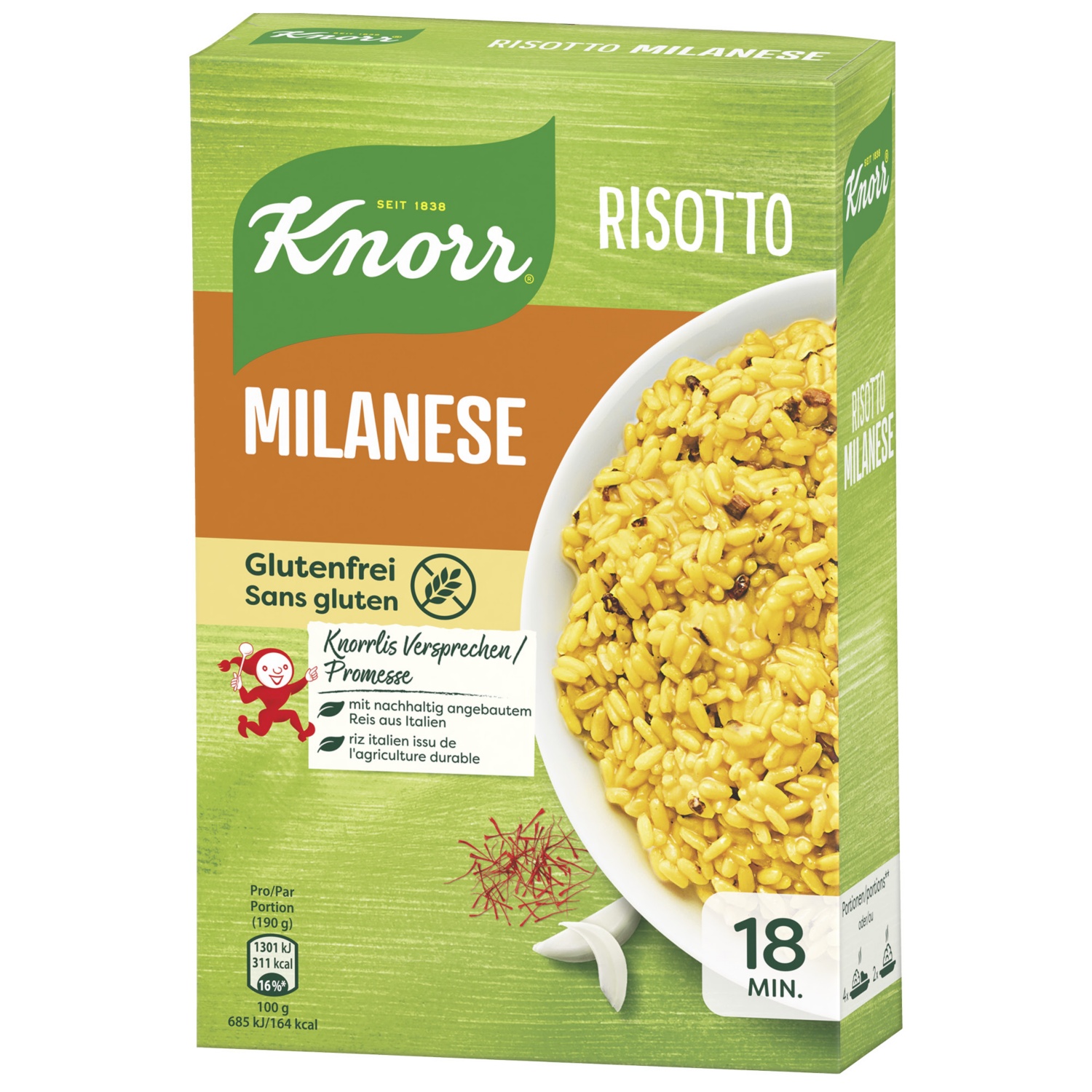 KNORR, Risotto 2x250g, Milanese | ALDI SUISSE