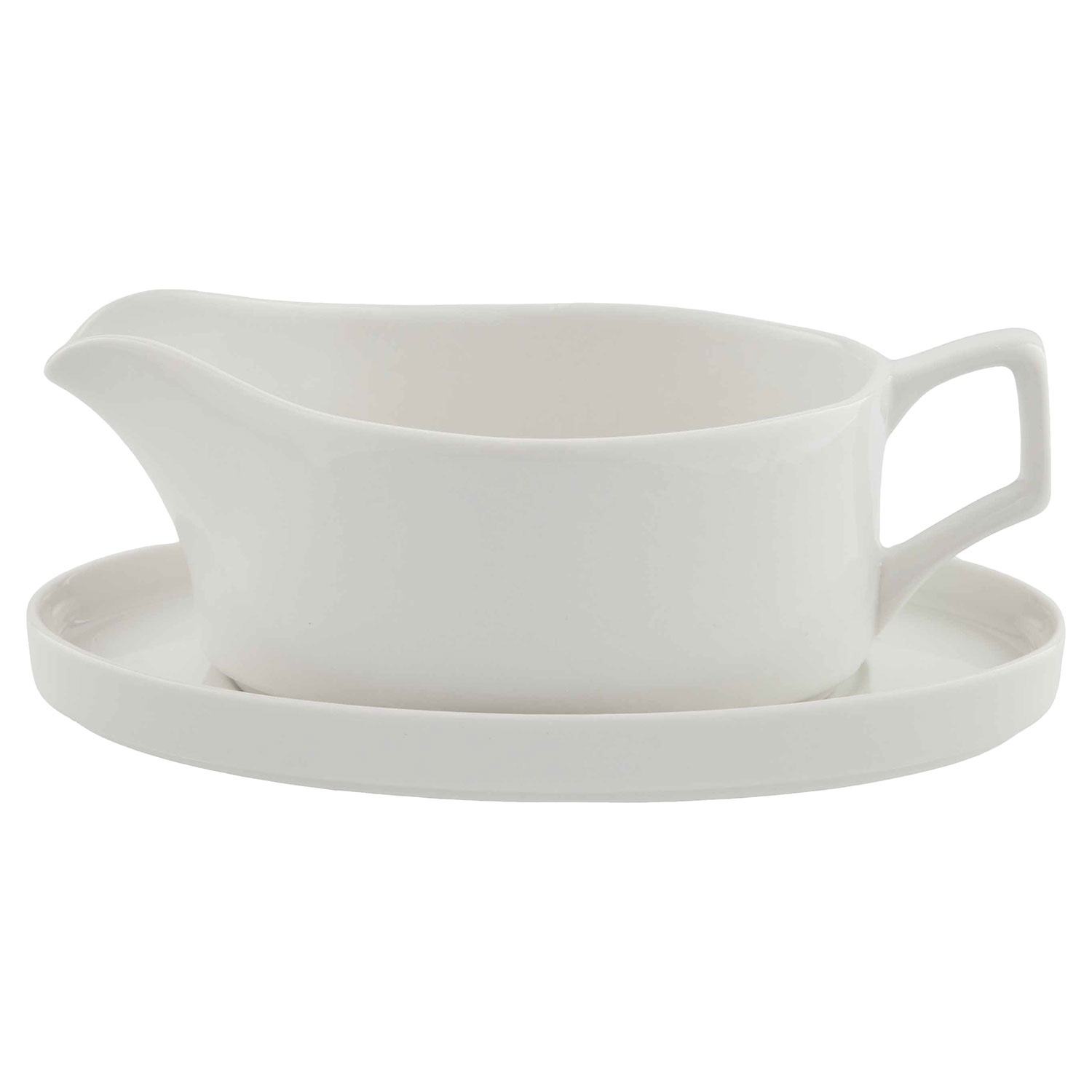 Meindekoartikel Sauciere Aus Keramik Weiß - 20x12x6cm Für Küche & Deko