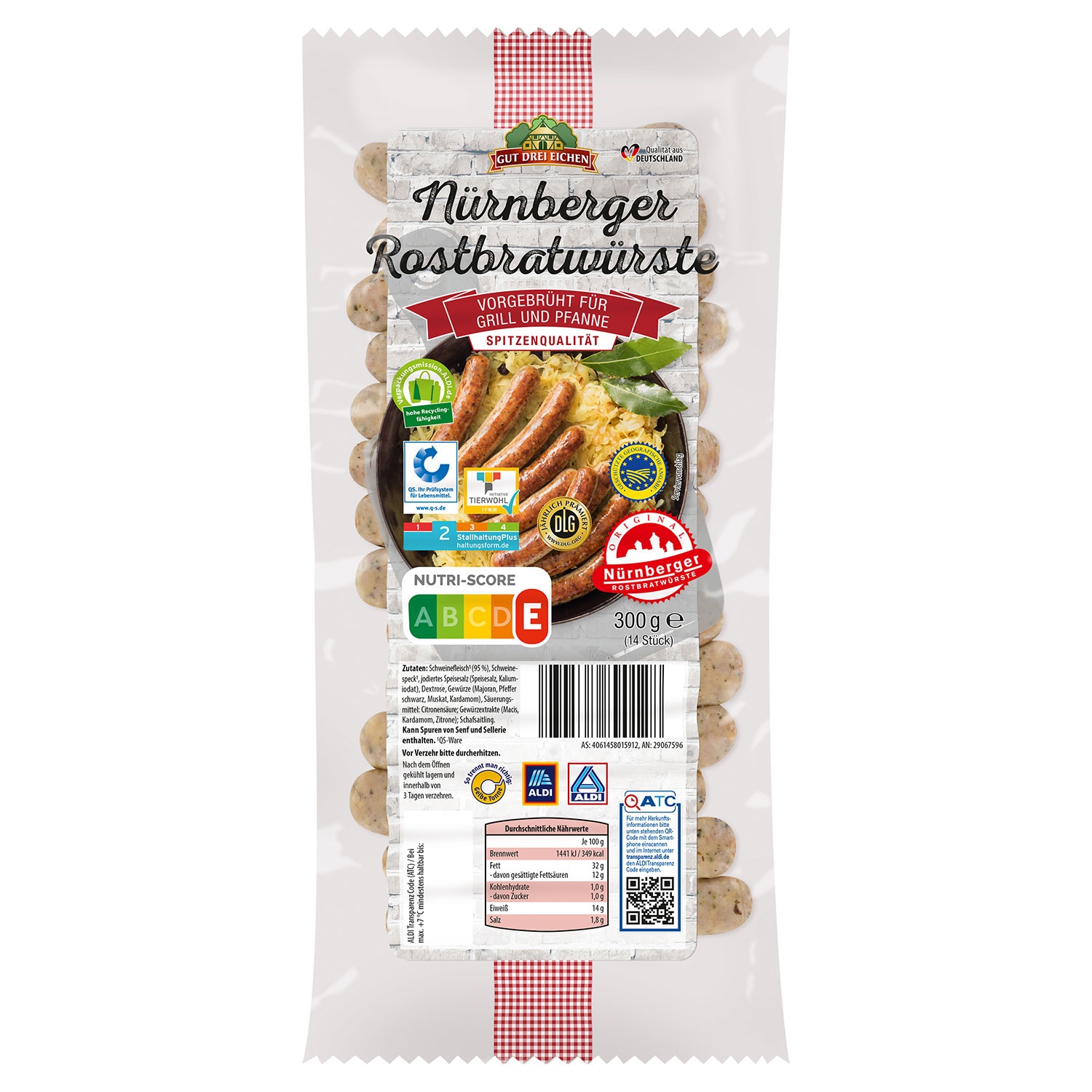 GUT DREI EICHEN Nürnberger Rostbratwürste 300 g