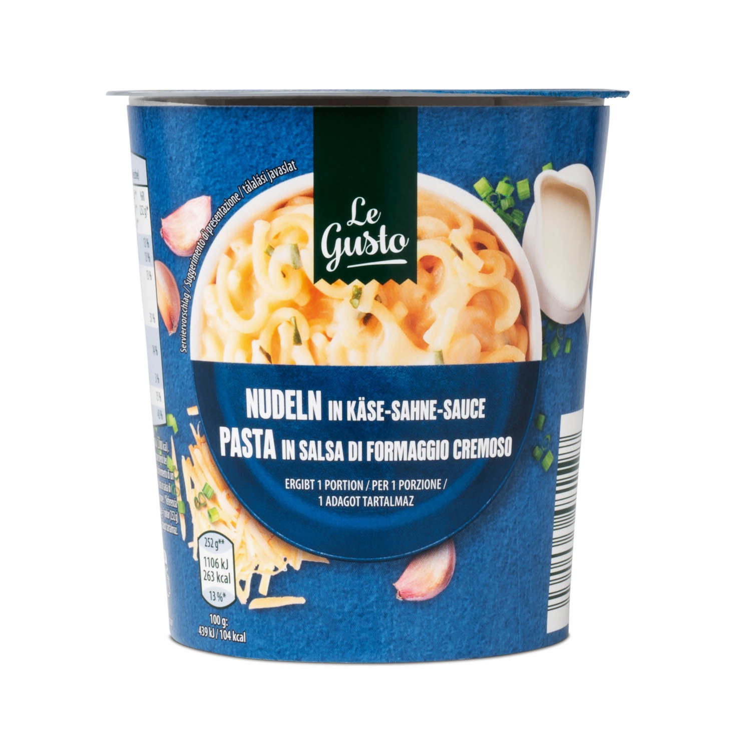 LE GUSTO Instant Bechergerichte, Käse-Sahne
