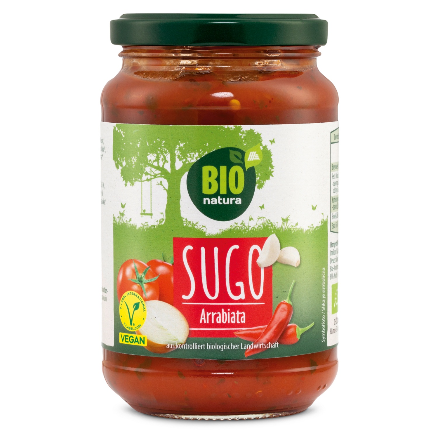 BIO NATURA Veganes BIO-Sugo, Arrabbiata, 350 g