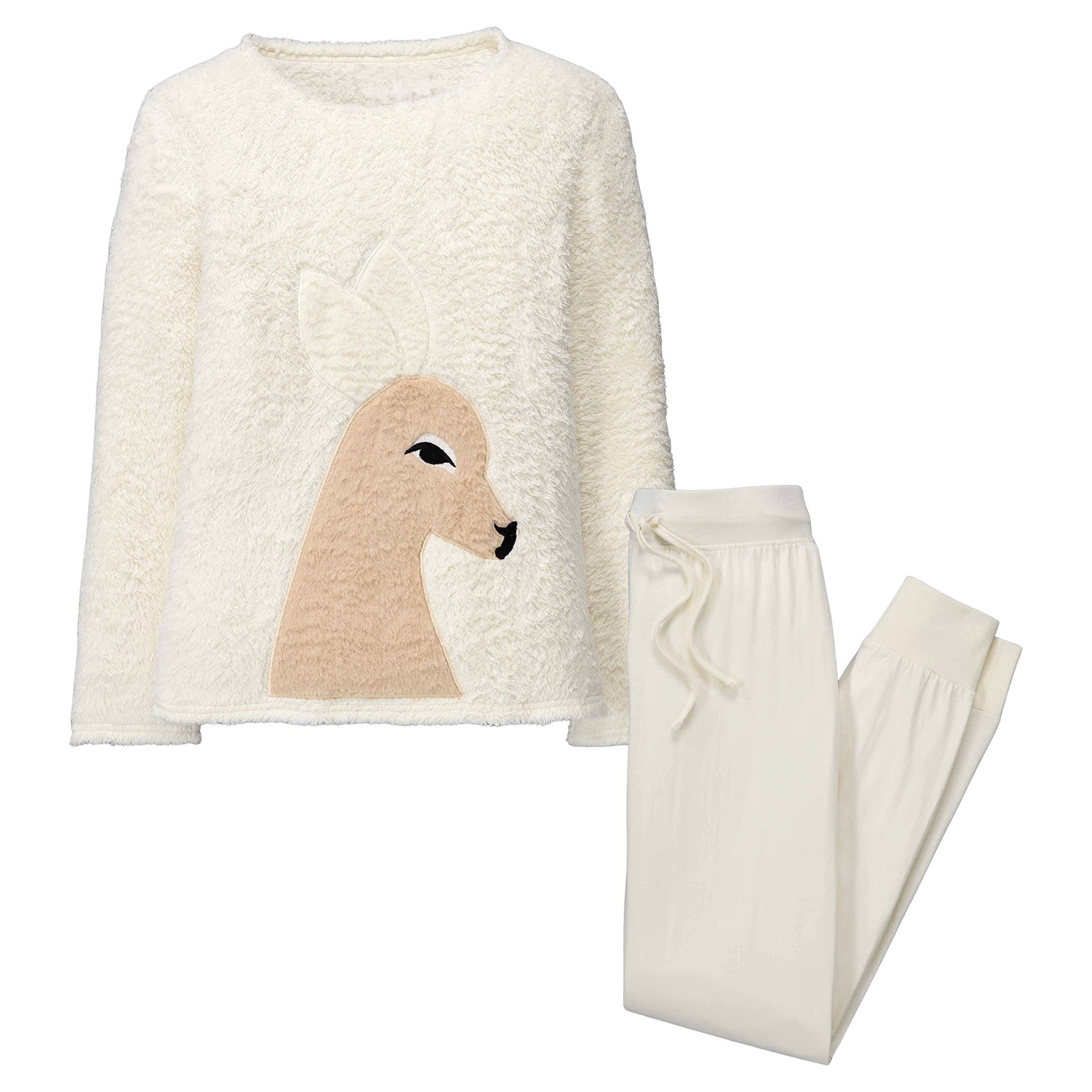 UP2FASHION WOMEN, D Flausch Schlafanzug, Creme, XS 32/34 ALDI SÜD