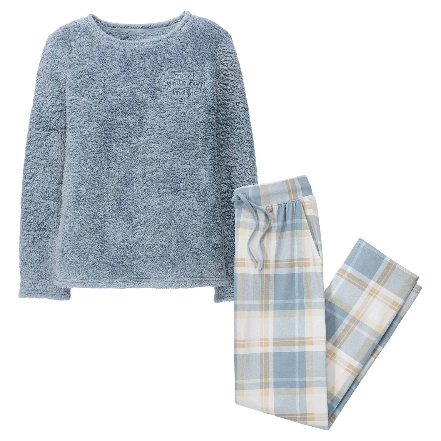 UP2FASHION WOMEN, D Flausch Schlafanzug, Blau, M 40/42 ALDI SÜD