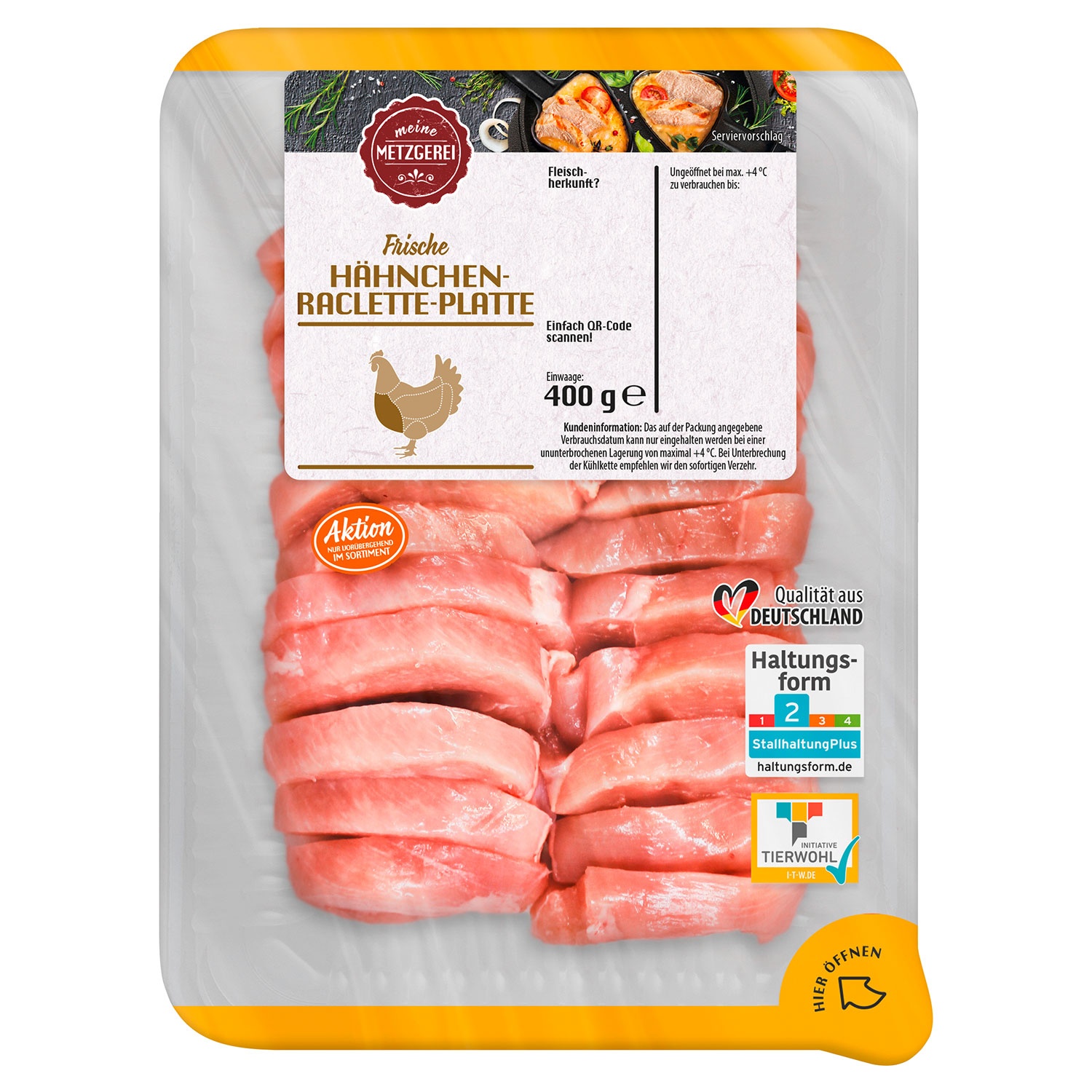 MEINE METZGEREI MEINE METZGEREI Hähnchen Raclette-Platte 400 g